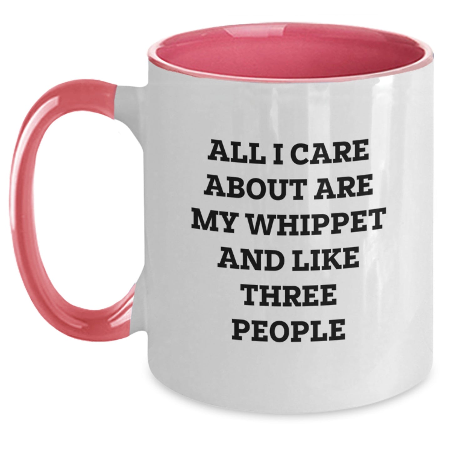 Funny Whippet Dog Gifts from Men to Friends on Birthday Unique for Whippet Lover Two Tone Coffee Mug, Black and White - Main