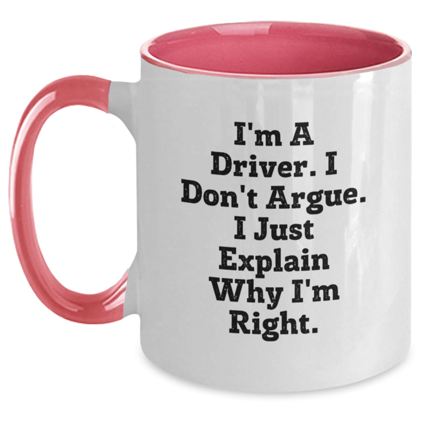 Funny Driver Gifts from Men to Driver Friends Mother's Day Unique Two Tone Coffee Mug - Main