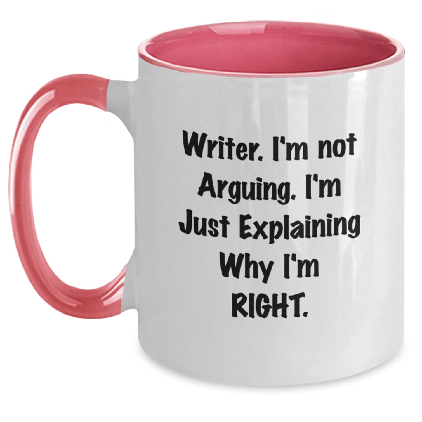 Writer Gifts from Friends, Unique Two Tone Coffee Mugs for Writer Graduation Celebration, Funny Quote - Main
