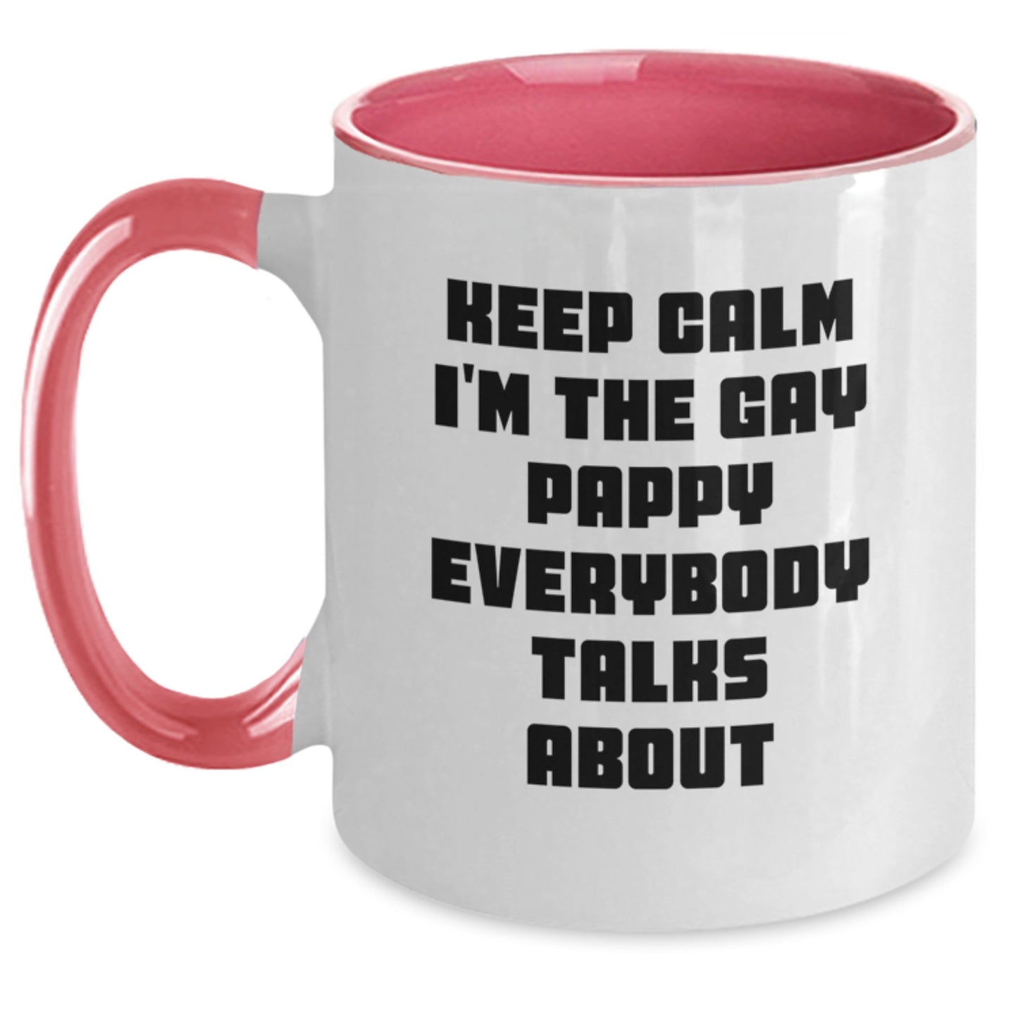 Funny Pappy Birthday Unique Gifts for Men from Friends - Two Tone Keep Calm Coffee Mug - Main