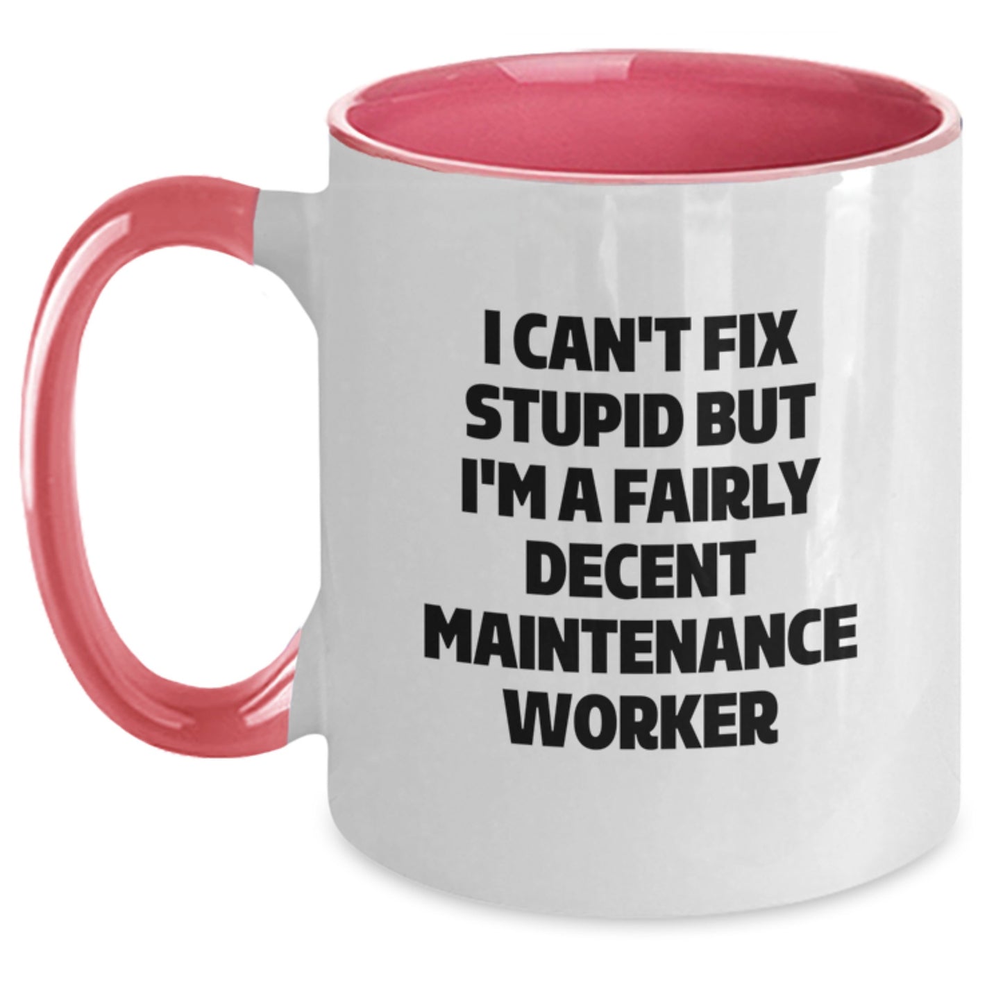 Funny Maintenance Worker Gifts from Friends, Valentine's Unique Gifts for Maintenance Worker Men, I'm A Decent Two Tone Coffee Mug - Main
