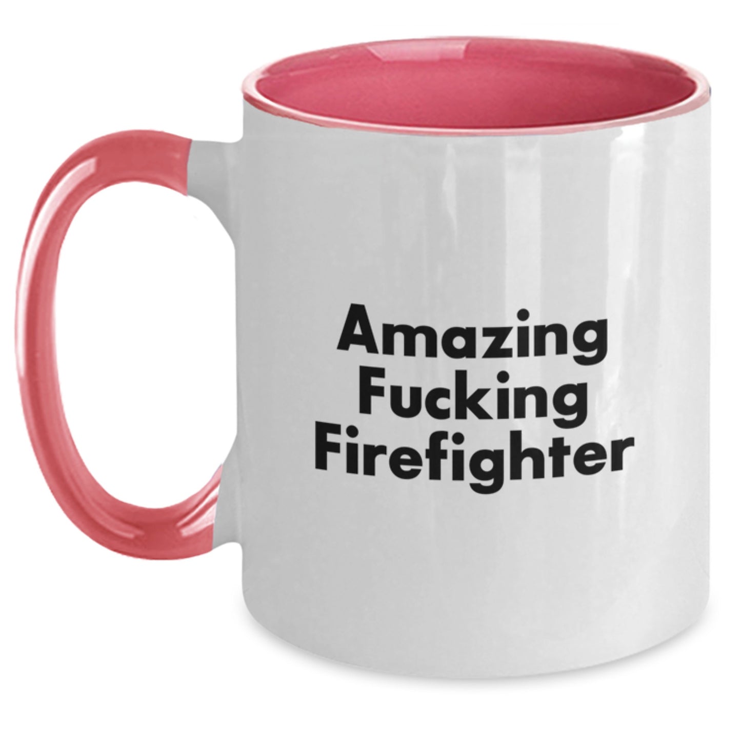 Funny Firefighter Two Tone Coffee Mugs Gifts from Family for Birthday Unique Presents - Main