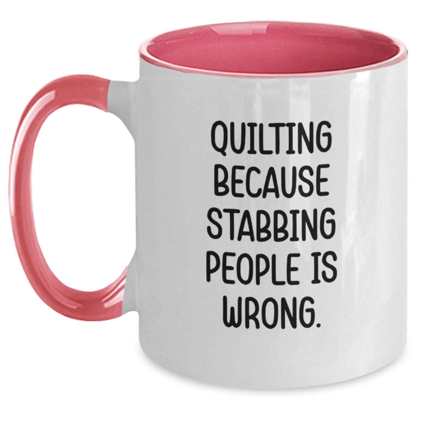 Quilting Humor Gifts for Quilters - Two Tone Christmas Mugs from Friends - Main