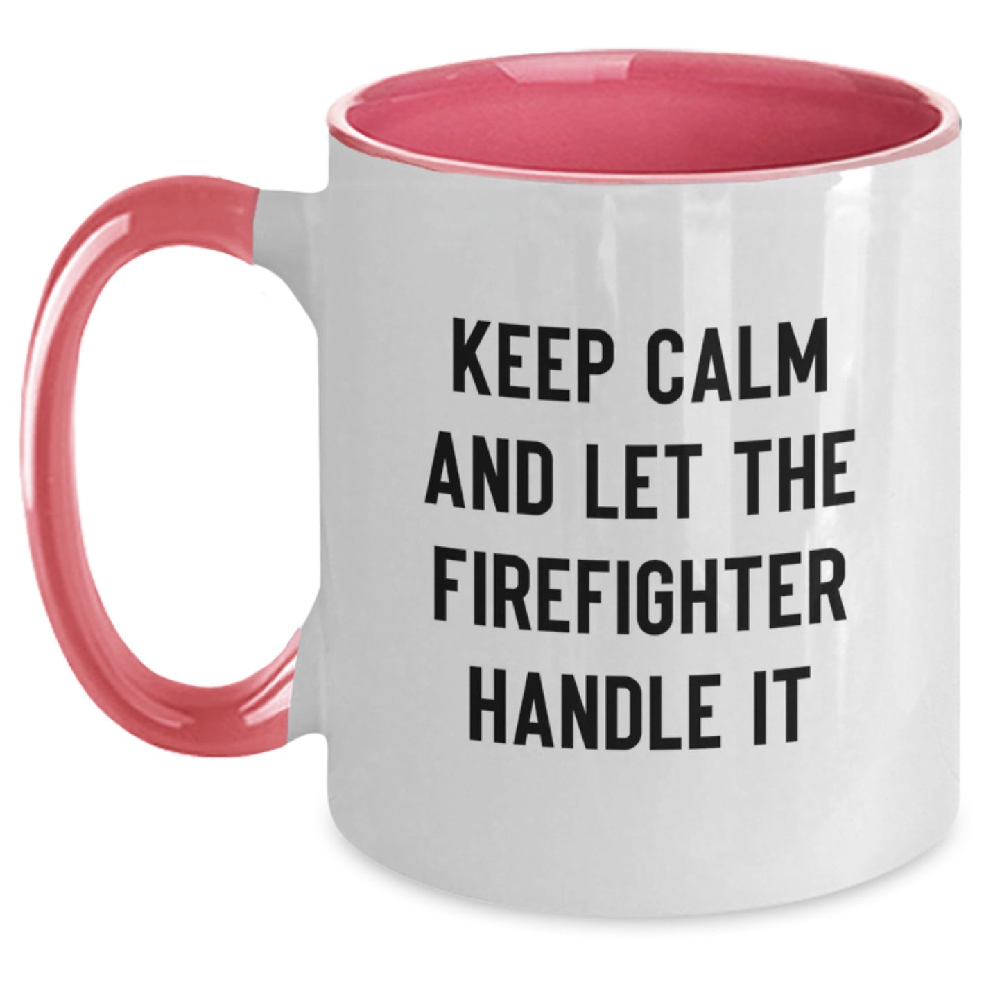 Funny Firefighter Gifts from Men to Firefighters, Inspirational Two Tone Coffee Mug for Christmas Unique Gifts - Main
