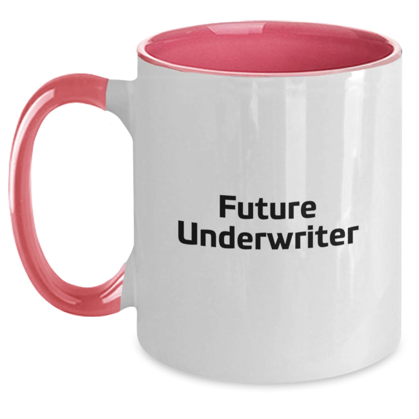 Funny Underwriter Gifts from Friends for Future Underwriter Graduation Two Tone Coffee Mug, Black and White - 'You're Almost There!' - Main
