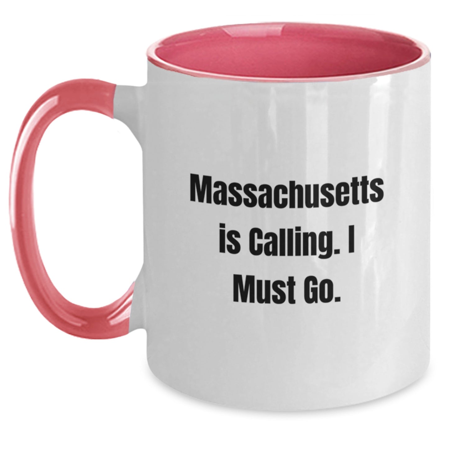 Massachusetts Gifts for Women from Friends - Funny Two Tone Coffee Mug - Christmas Unique Gifts - Main