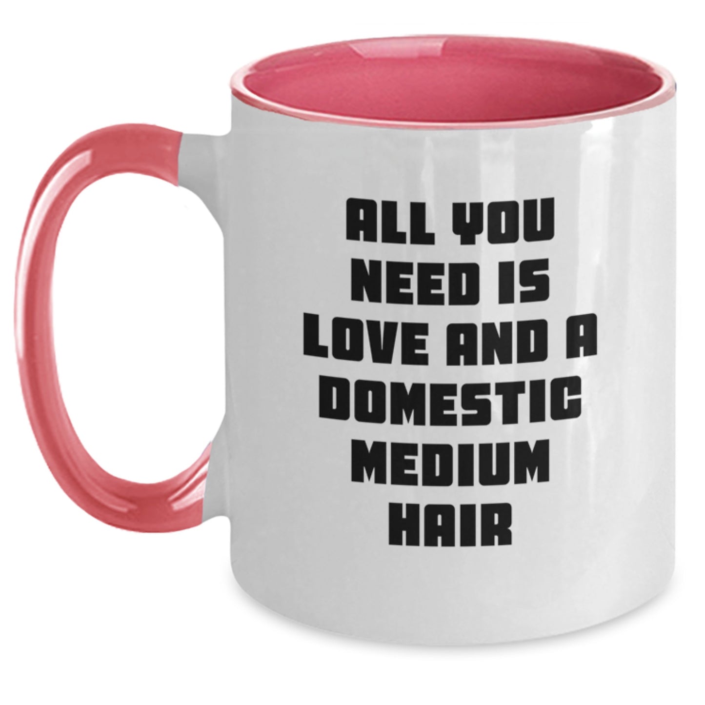 Gifts from Friends and Family for Domestic Medium Hair Enthusiasts - Funny Two Tone Coffee Mug - Christmas Unique Gifts - Main
