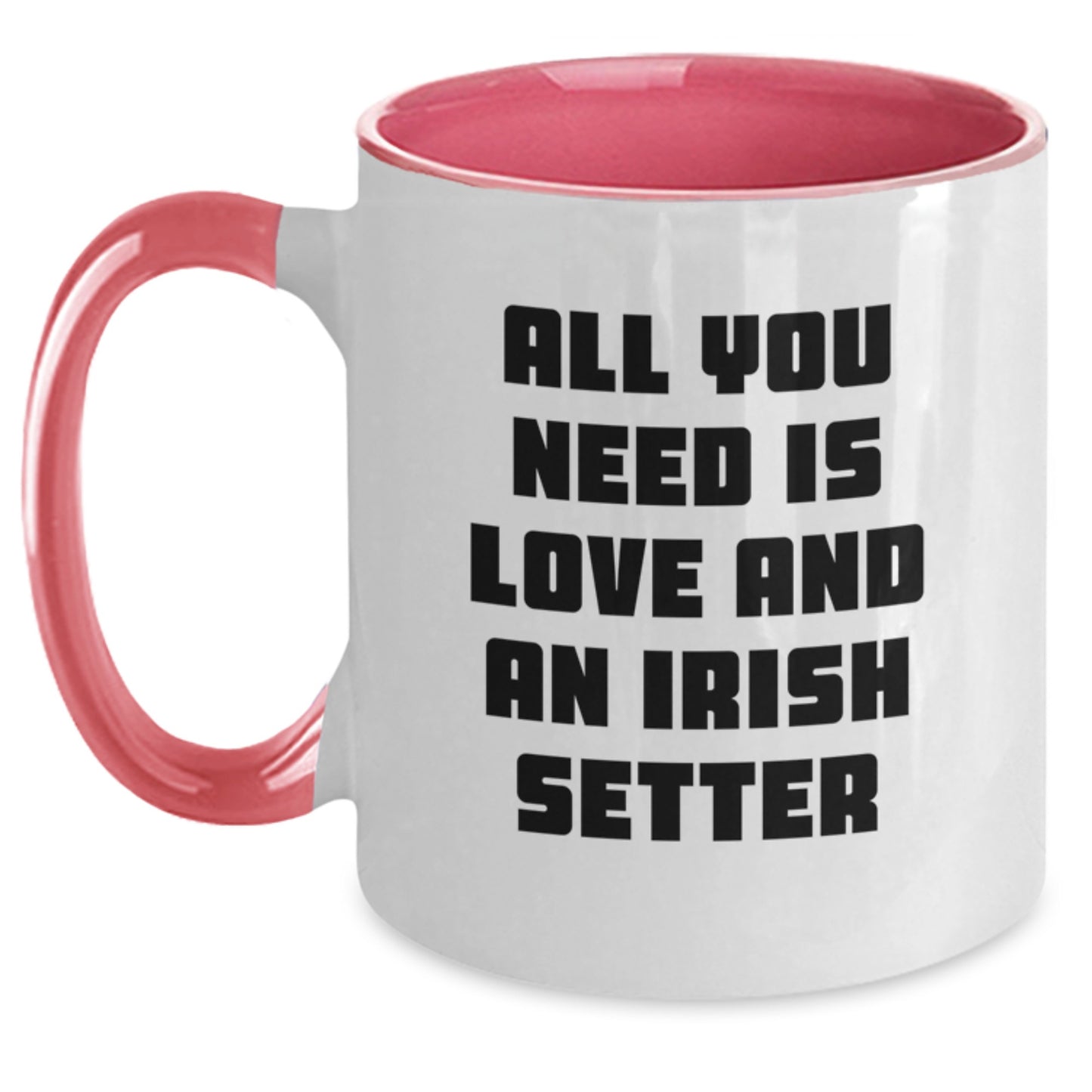 Irish Setter Dog Two Tone Coffee Mug - Funny Gift for Irish Setter Lover, Birthdays Unique Gifts from Friends to Family - Main