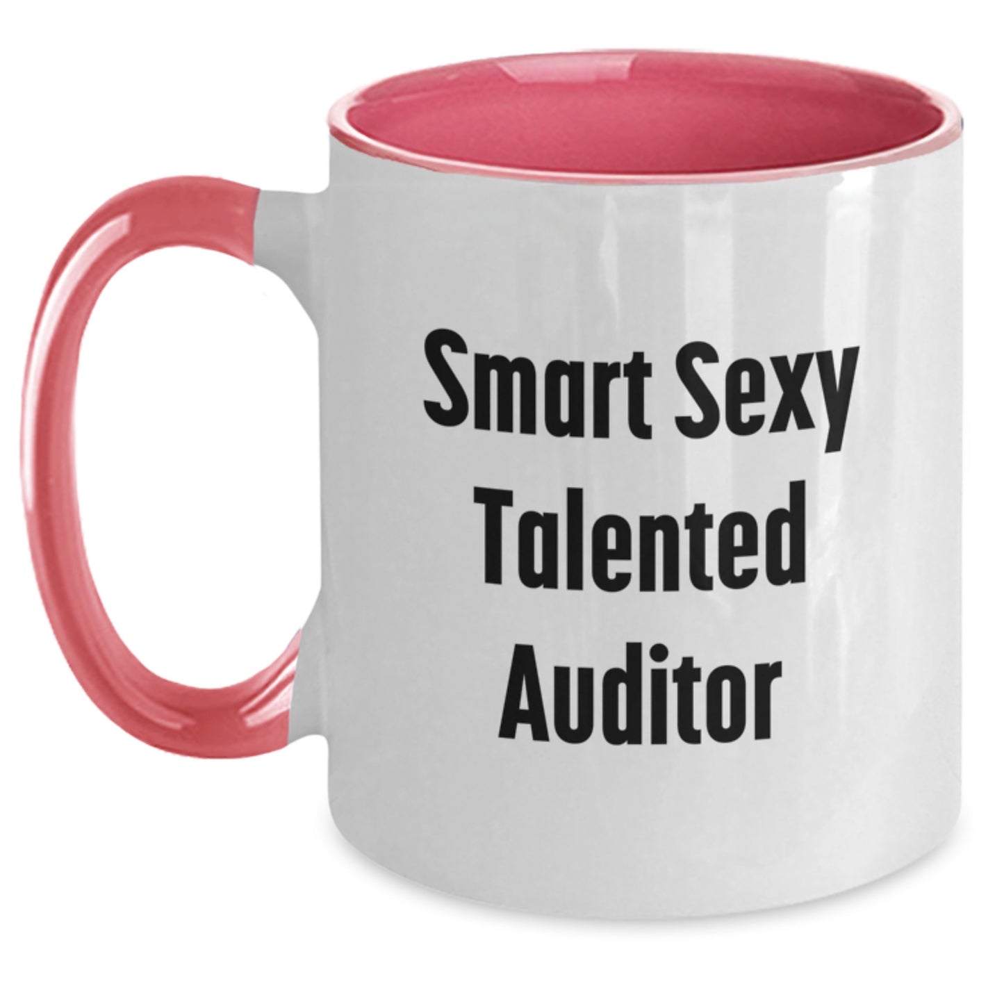 Funny Auditor Gifts from Family - Smart Sexy Talented Auditor Funny Two Tone Coffee Mug for Auditor, Graduation Unique Gifts for Men - Main