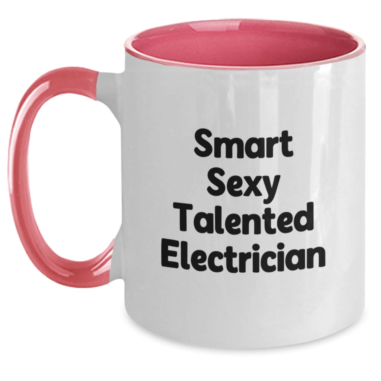 Funny Electrician Gifts from Friends for Men, Smart Sexy Talented Electrician Two Tone Coffee Mug, Graduation Unique Gifts - Main