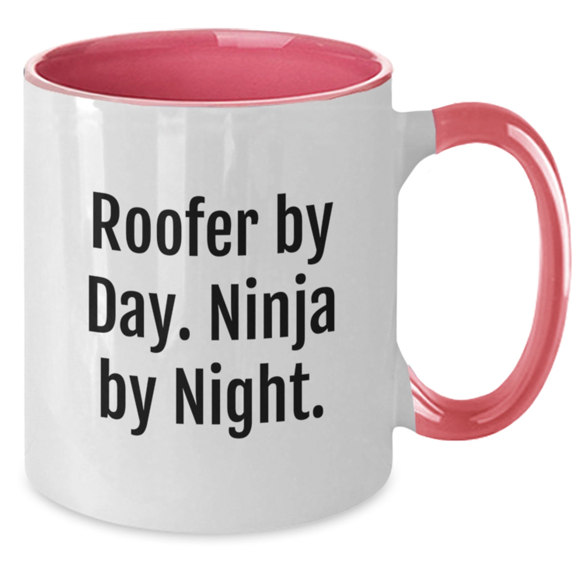 Funny Roofer Gifts from Friends, Birthday Unique Gifts for Men, Roofer Two Tone Coffee Mug - Additional