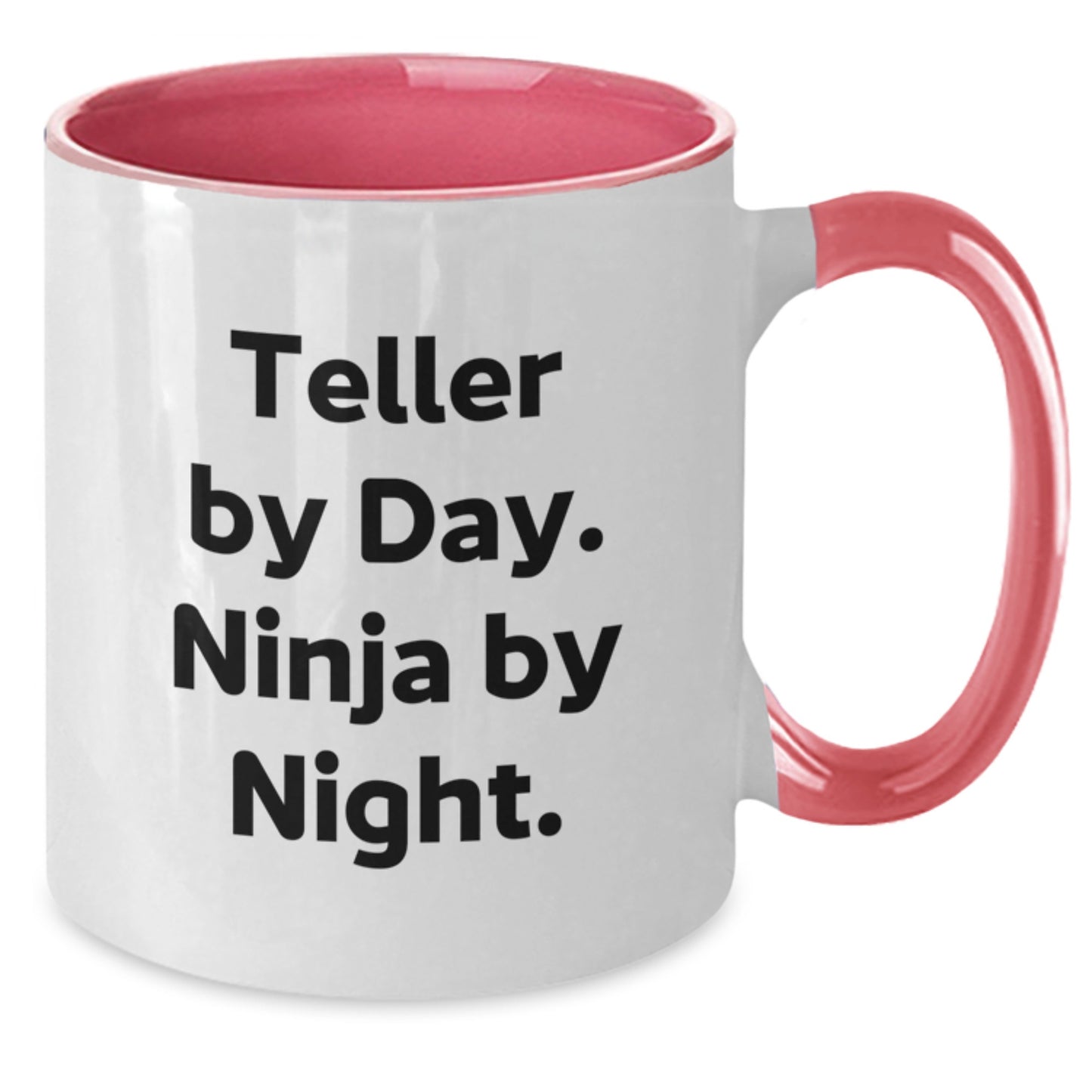 Teller By Day Funny Ninja Night Two Tone Coffee Mug Gifts for Teller from Friends - Additional