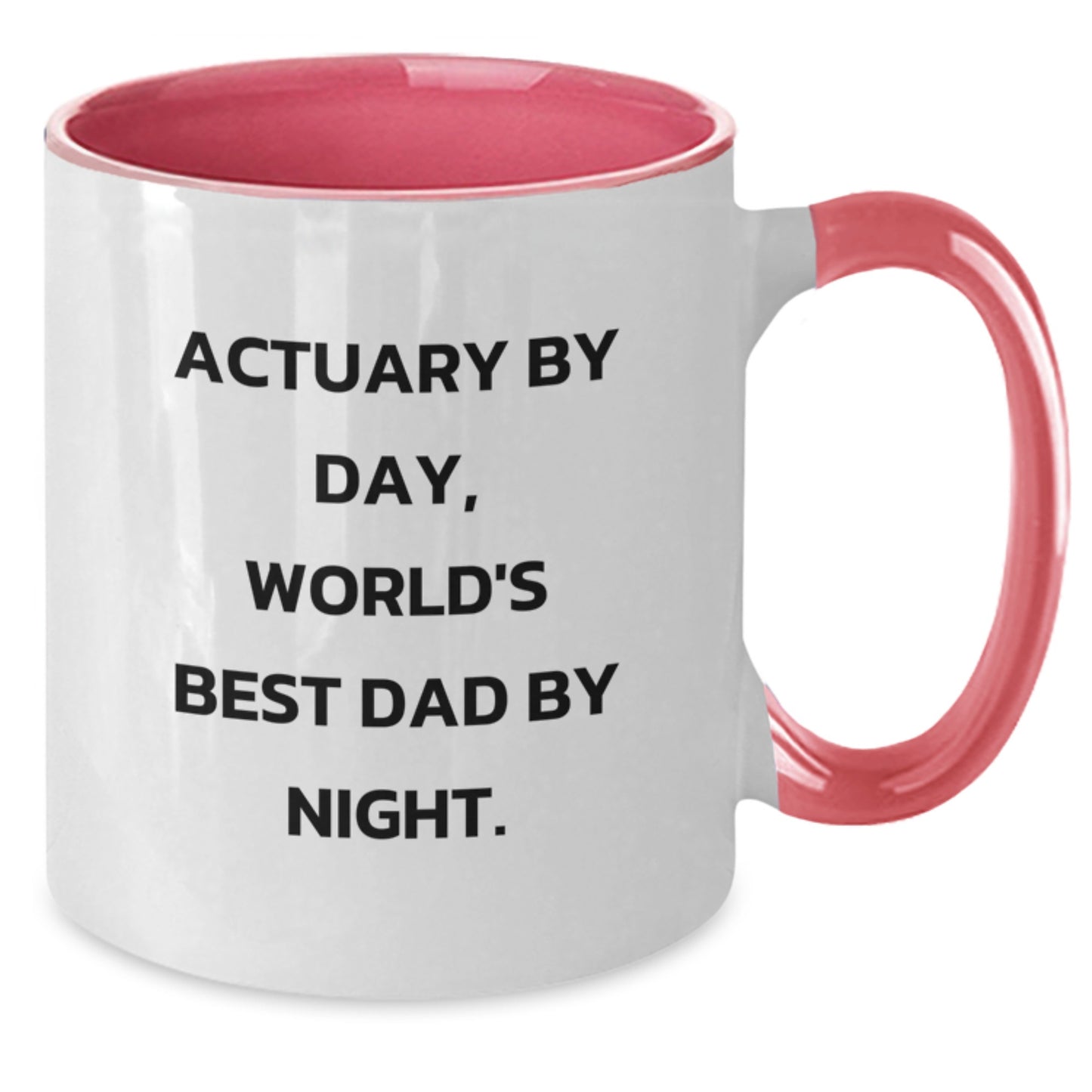 Actuary Humor Mug, Funny Gifts for Actuary By Day, World's Best Dad By Night, Birthday Unique Gifts from Men to Actuary, 11oz Ceramic Two Tone Coffee Mug - Additional