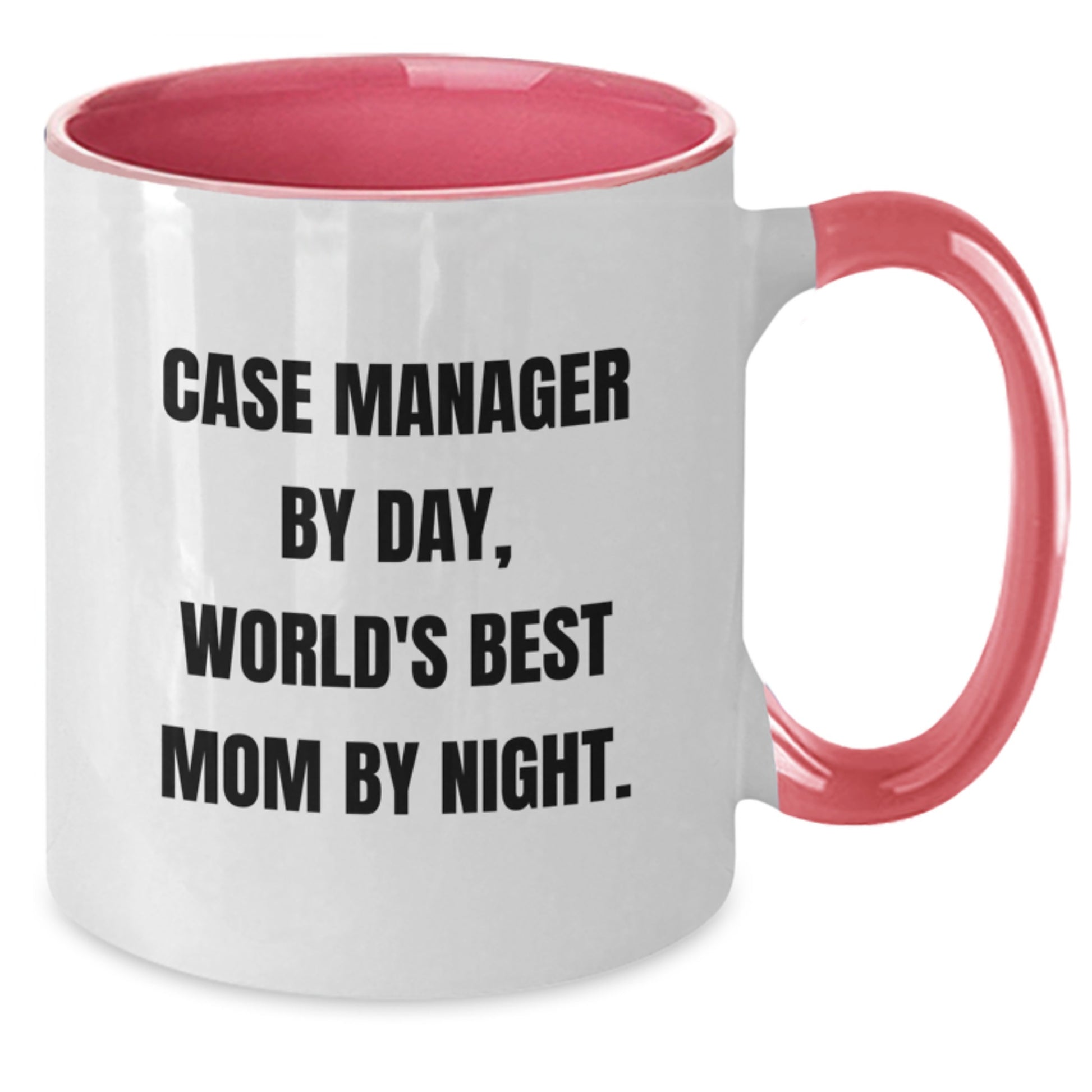 Funny Case Manager Gifts from Mom, Christmas Unique Mug for Case Manager By Day, World's Best Mom By Night. - Additional