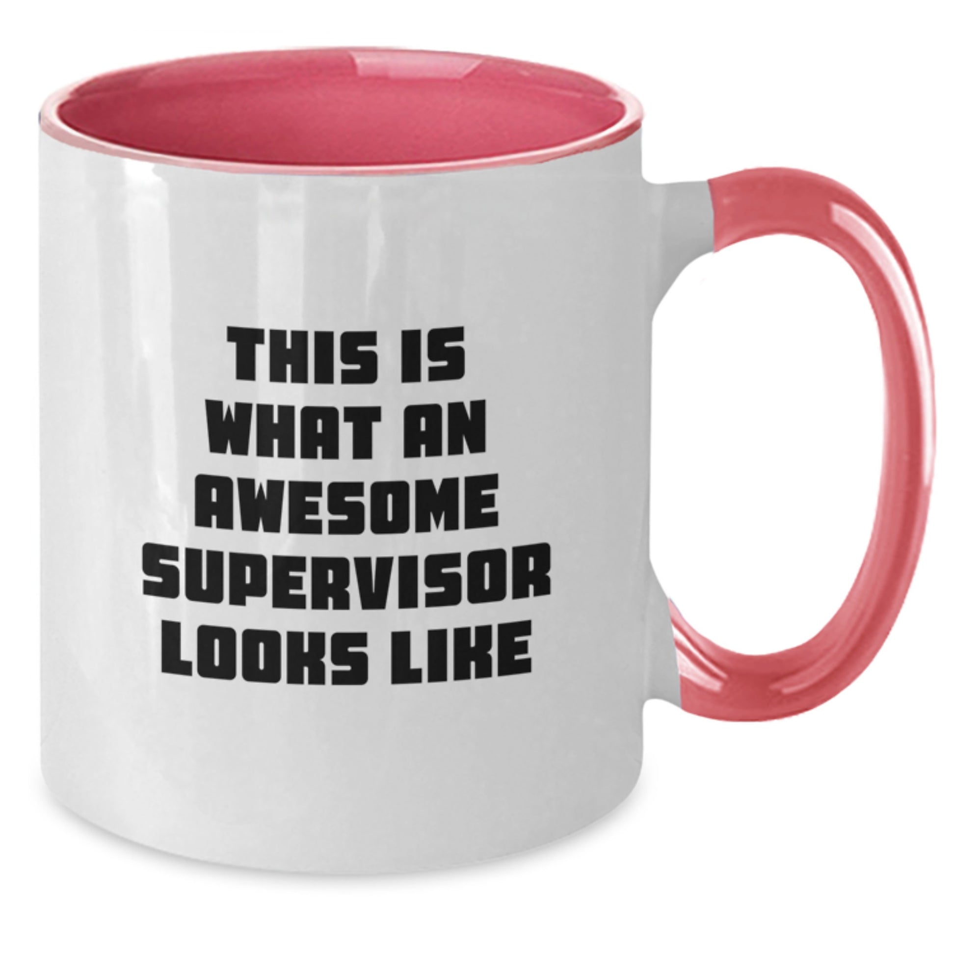 Funny Supervisor Birthday Unique Gifts from Friends to Awesome Supervisors, Two Tone Coffee Mug with 'This Is What An Awesome Supervisor Looks Like' Quote, Gifts for Supervisor - Additional