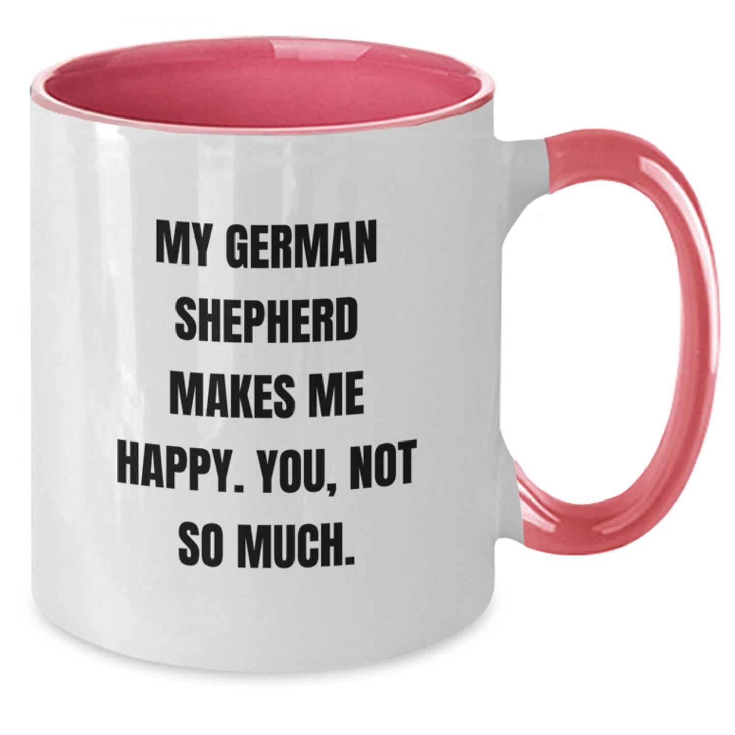 German Shepherd Dog Lover Funny Valentine's Two Tone Coffee Mug Gifts from Friends and Family - Additional