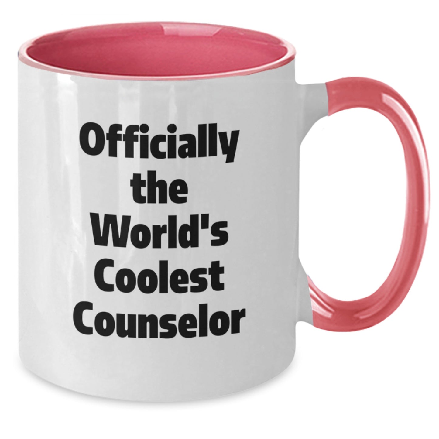Funny Counselor Quotes Gifts from Men to Women, Unique Two Tone Coffee Mug, Valentine's Unique Gifts, Officially The World's Coolest Counselor, Counselor Lover Gifts - Additional
