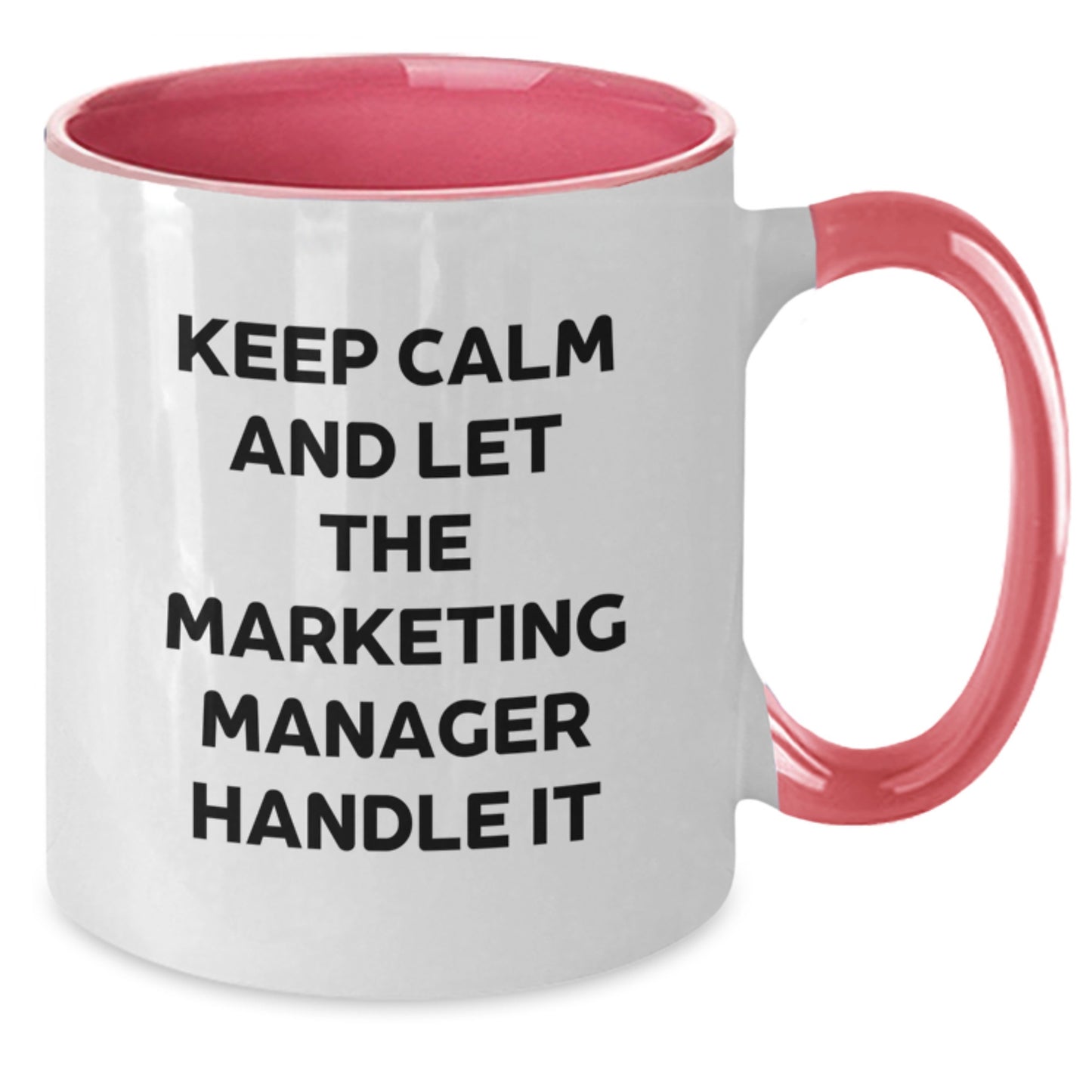 Funny Marketing Manager Gifts from Coworkers, Unique Two Tone Coffee Mug, Keep 'It' Calm, Inspirational Christmas Memorable Presents for Marketing Manager, Marketing Manager Mug - Additional