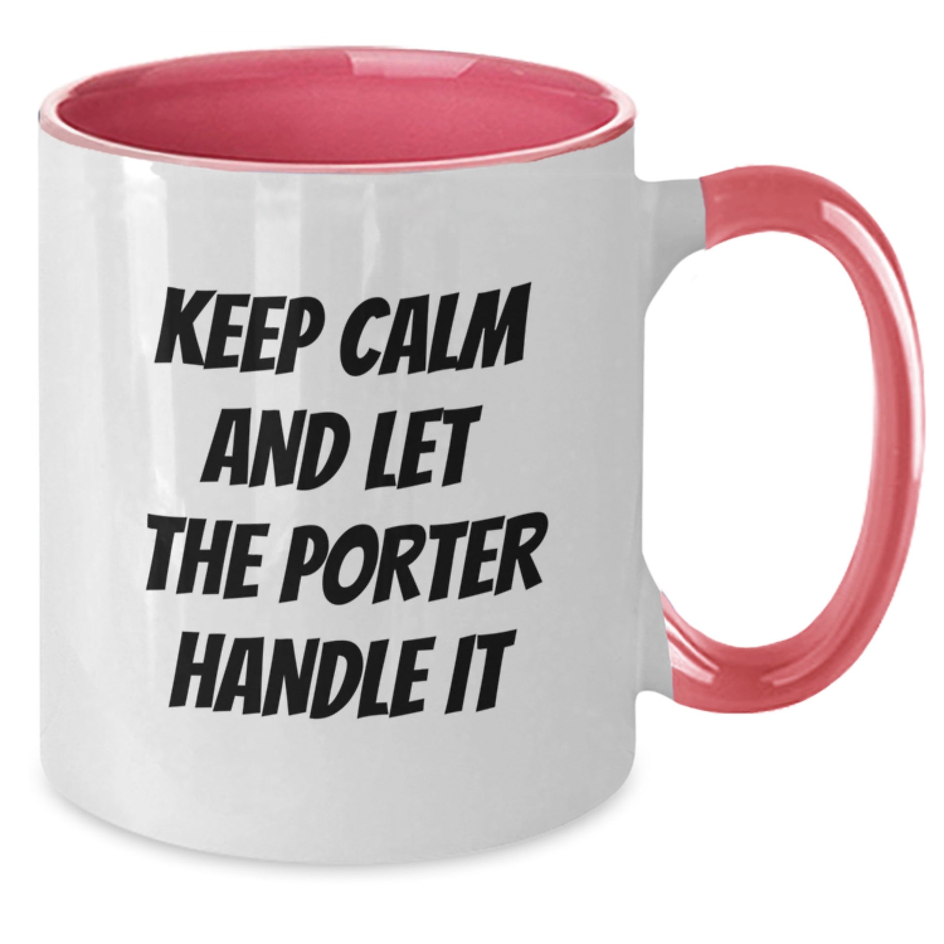 Funny Keepsake Gifts from Friends for Porter Two Tone Coffee Mugs, Birthday Unique Gifts for Men or Women - Additional