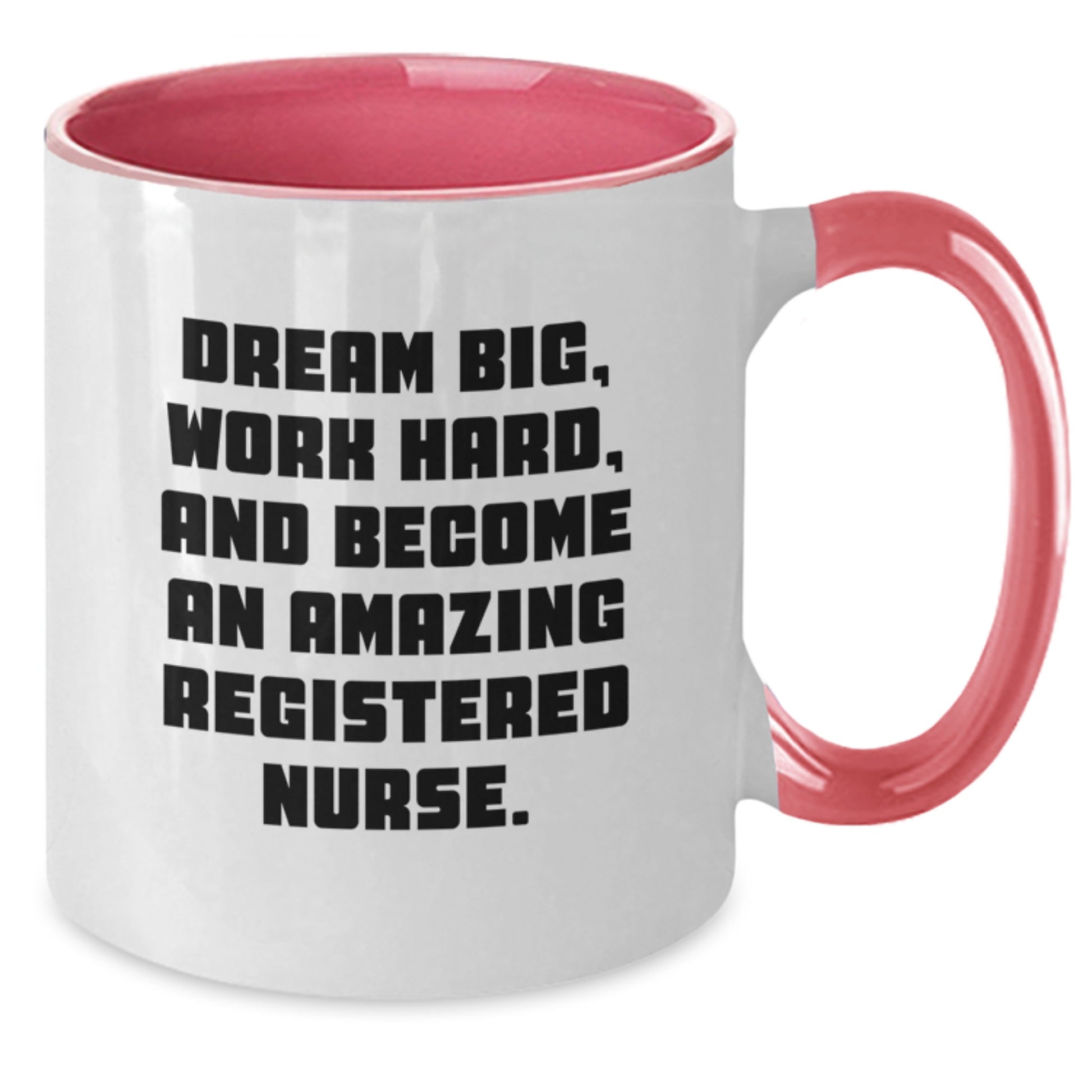 Gifts for Registered Nurses, Funny 'Dream Big, Work Hard' Two Tone Coffee Mugs, Christmas Unique - Additional