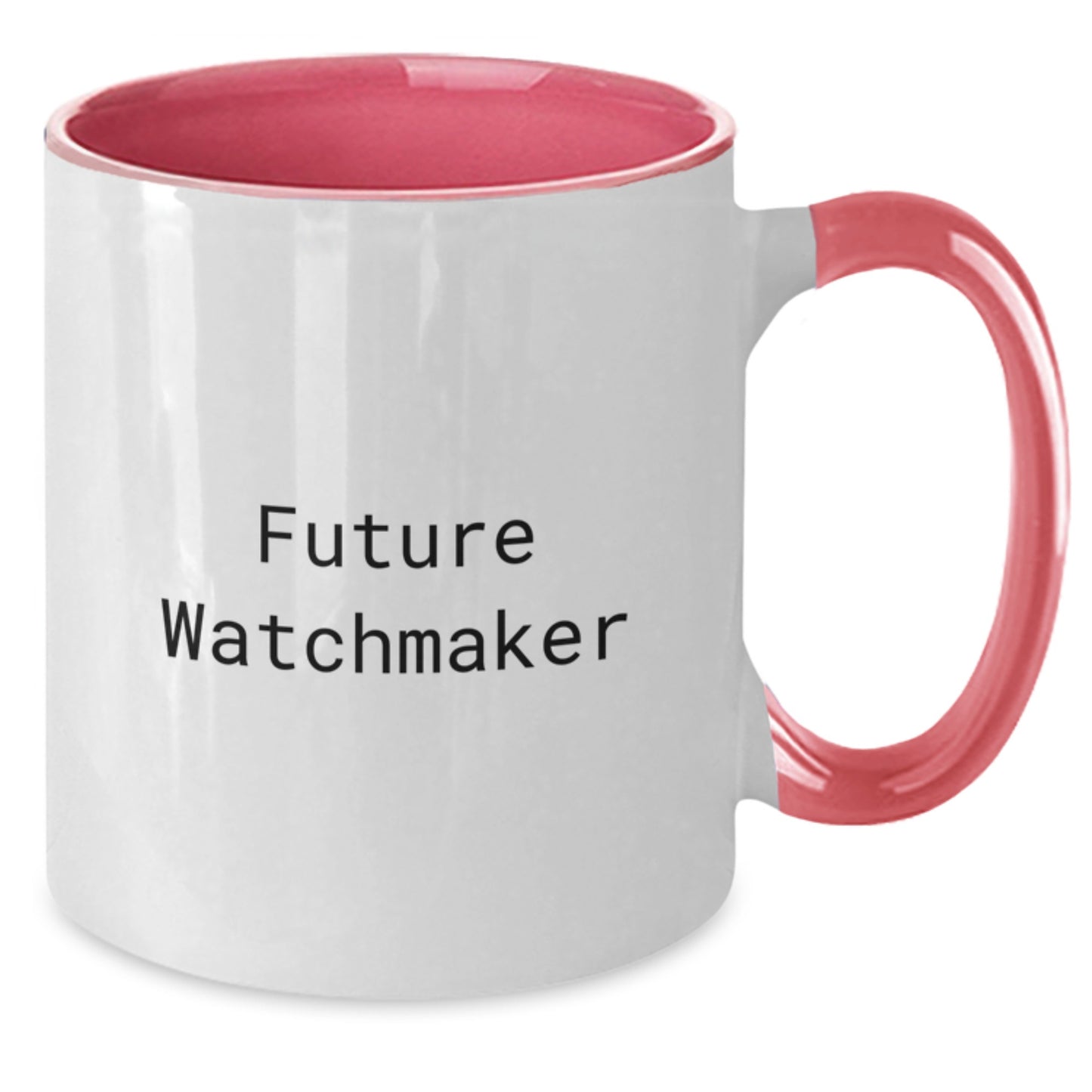Funny Watchmaker Future Quotes Two Tone Coffee Mug, Graduation Gifts from Friends, Unique Watchmaker Watchmaking Apprenticeship Gifts for Men - Additional