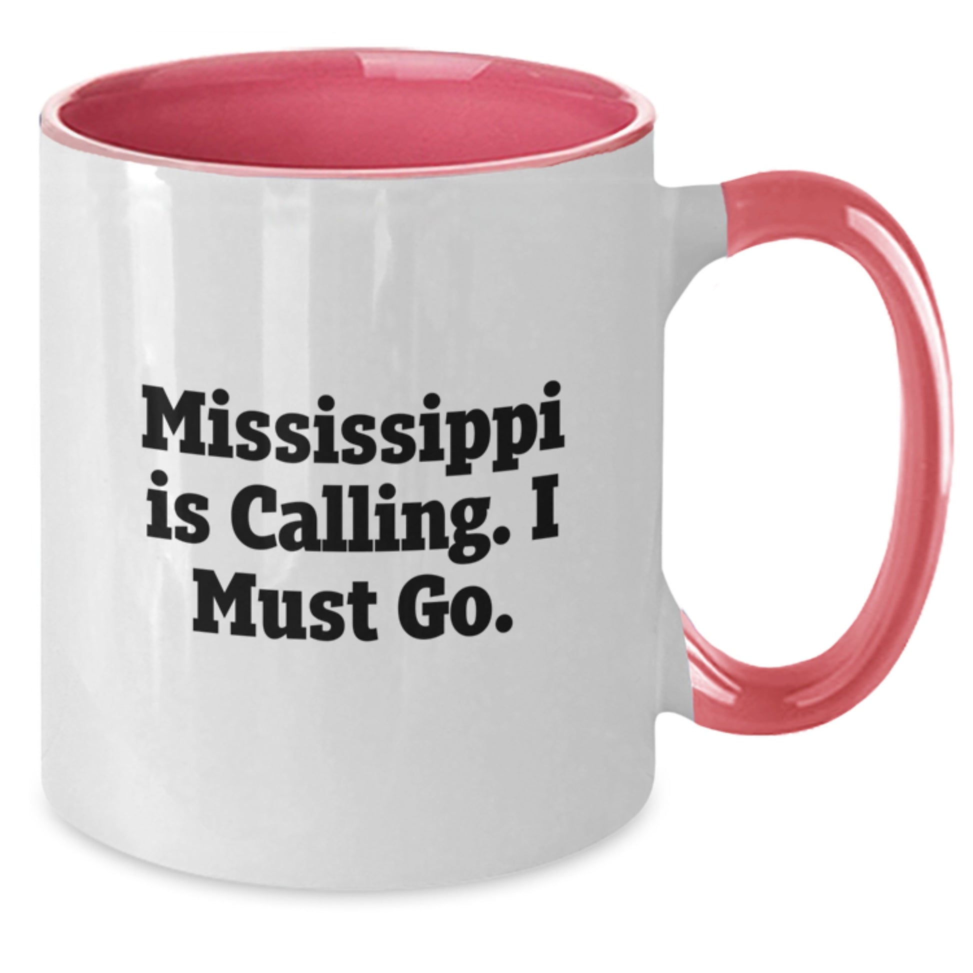 Funny Mississippi Gifts for Men and Women - Two Tone Coffee Mug, Mississippi Is Calling, I Must Go - Gifts from Friends, Co-workers, Family, Perfect for Christmas Unique Gifts - Additional
