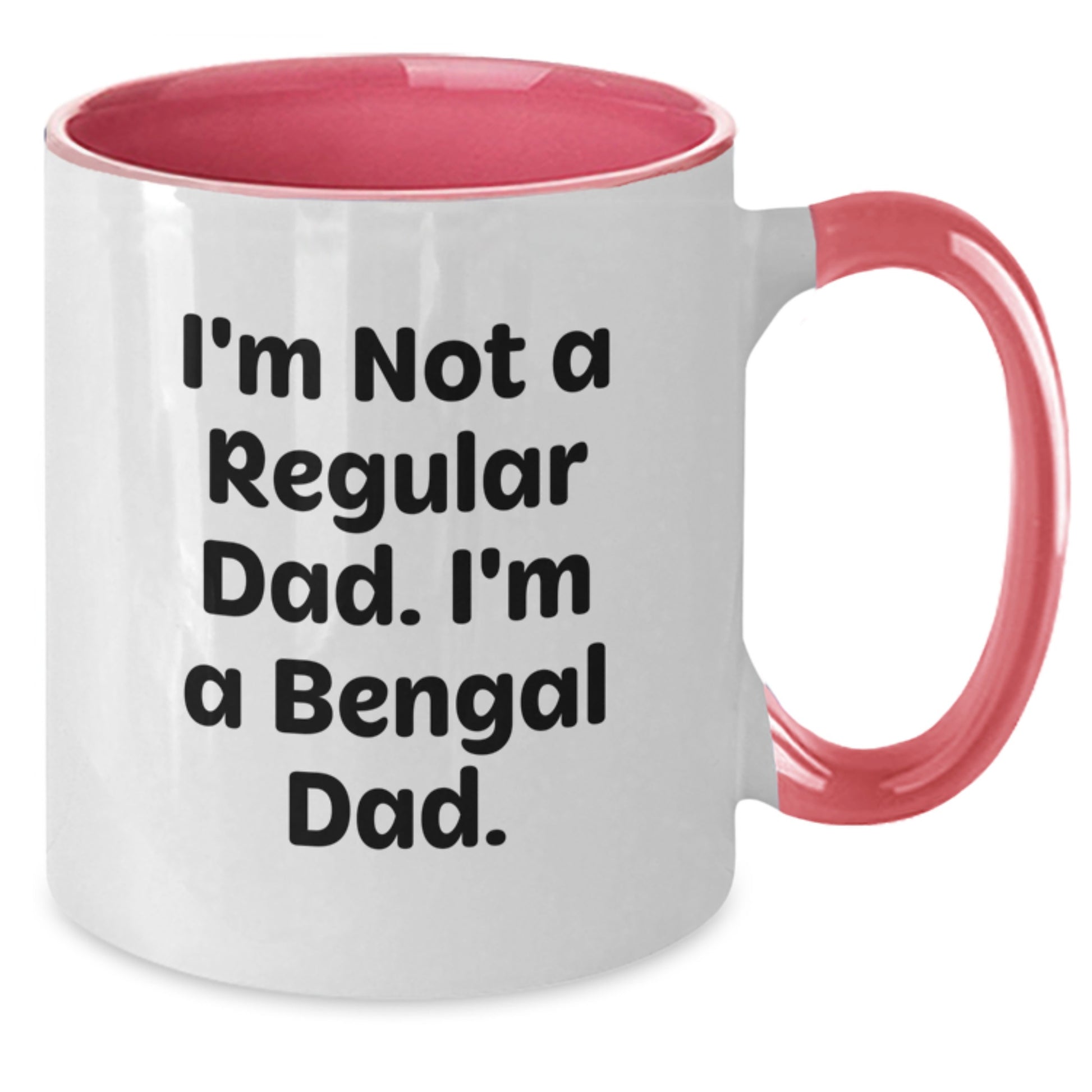Bengal Cat Enthusiast Gifts from Dad to Bengal Cat Lover - Funny Two Tone Coffee Mug for Christmas Unique Presents - Additional