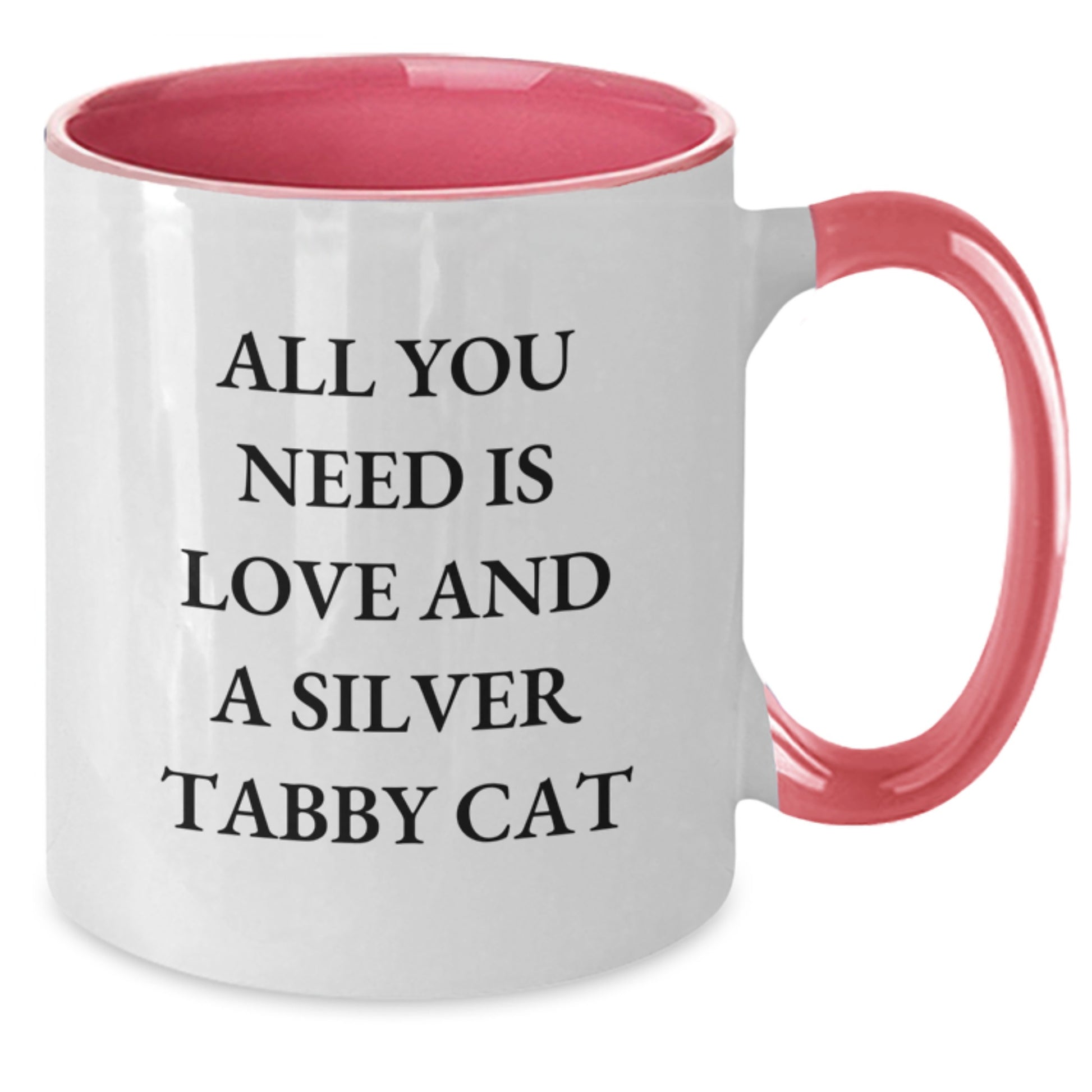 Silver Tabby Cat Christmas Two Tone Coffee Mugs Gifts from Friends and Family for Silver Tabby Cat Lovers - Additional