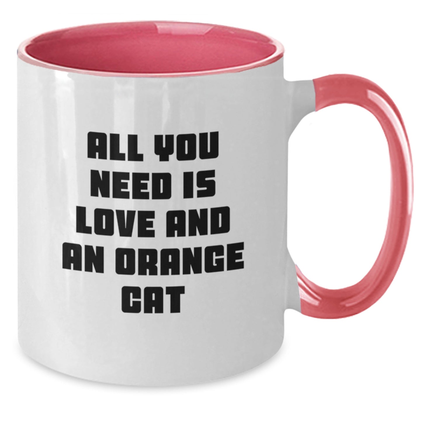 Orange Cat Lover Gifts from Family Friends Two Tone Coffee Mugs with Funny Quote - Additional