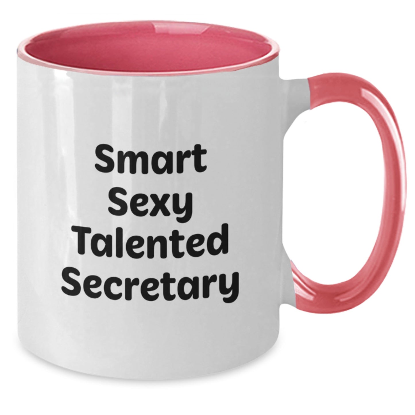 Funny Secretary Gifts, Smart Sexy Talented Secretary Two Tone Coffee Mug for Women, Graduation Unique Gifts from Friends, Coworkers, Family - Additional