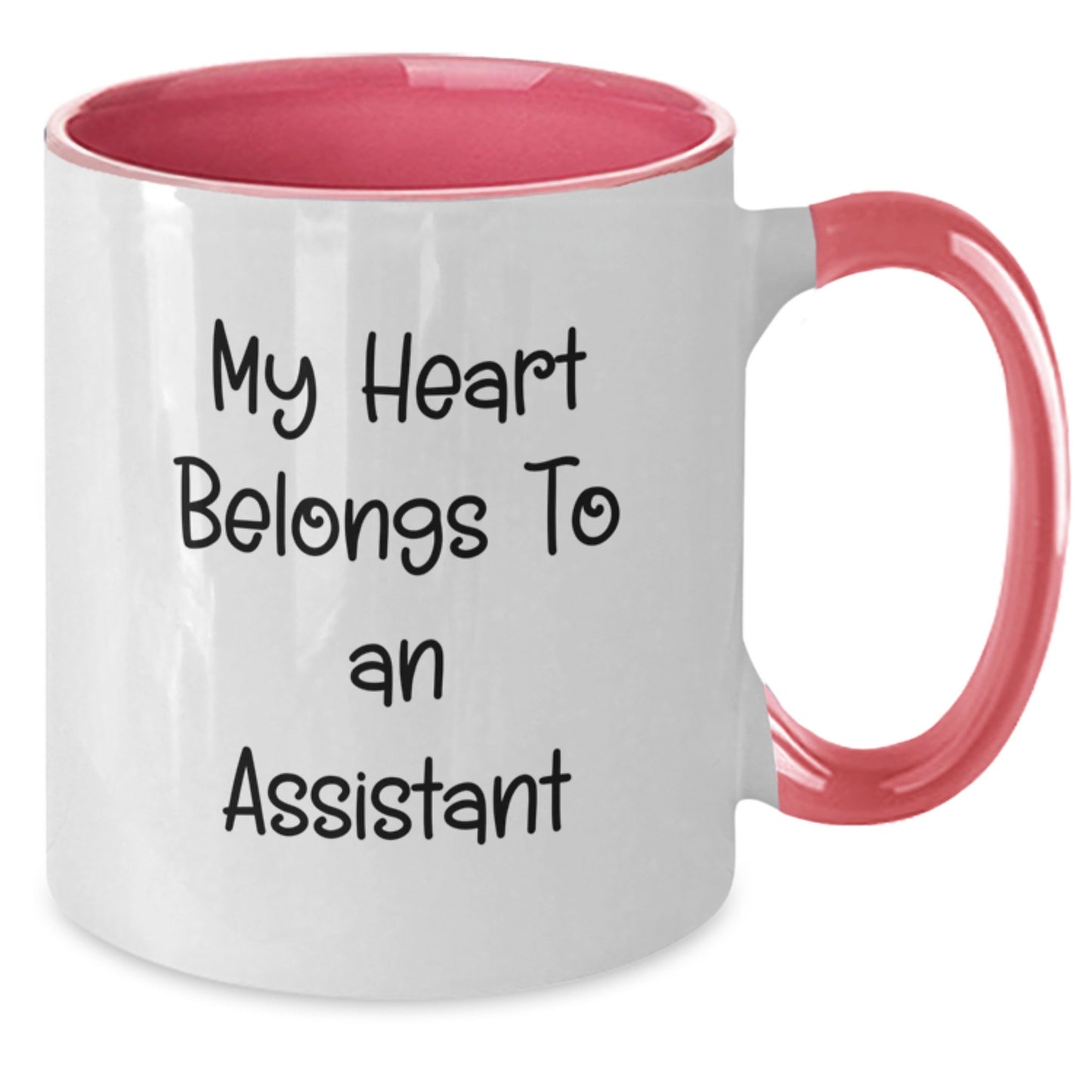 Funny Assistant Gifts - My Heart Belongs To An Assistant, Two Tone Christmas Coffee Mug, Gifts from Men to Assistants, 11oz Ceramic Mug - Additional