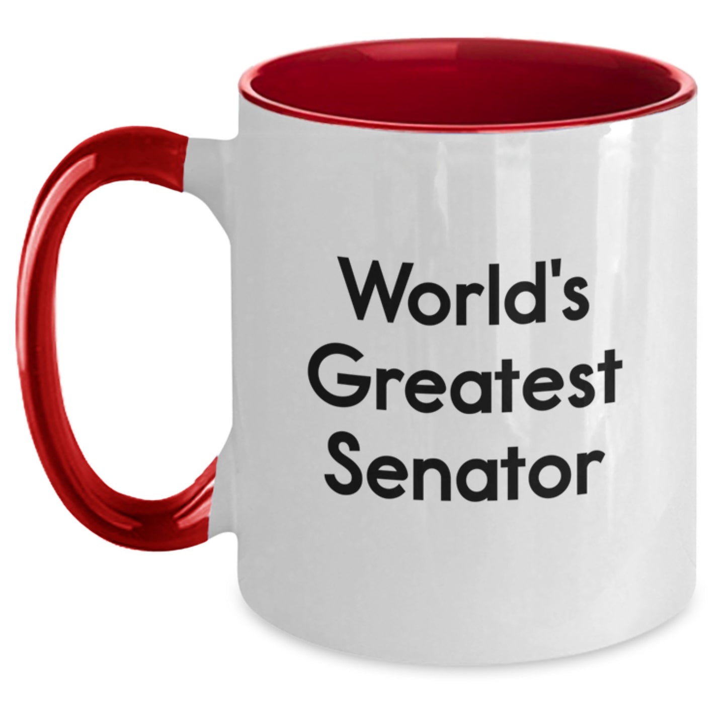 Funny Senator Quotes Two Tone Coffee Mugs, Gift for Senator from Friends, Unique Senator Gifts for Her on Mother's Day - Black and White - Main