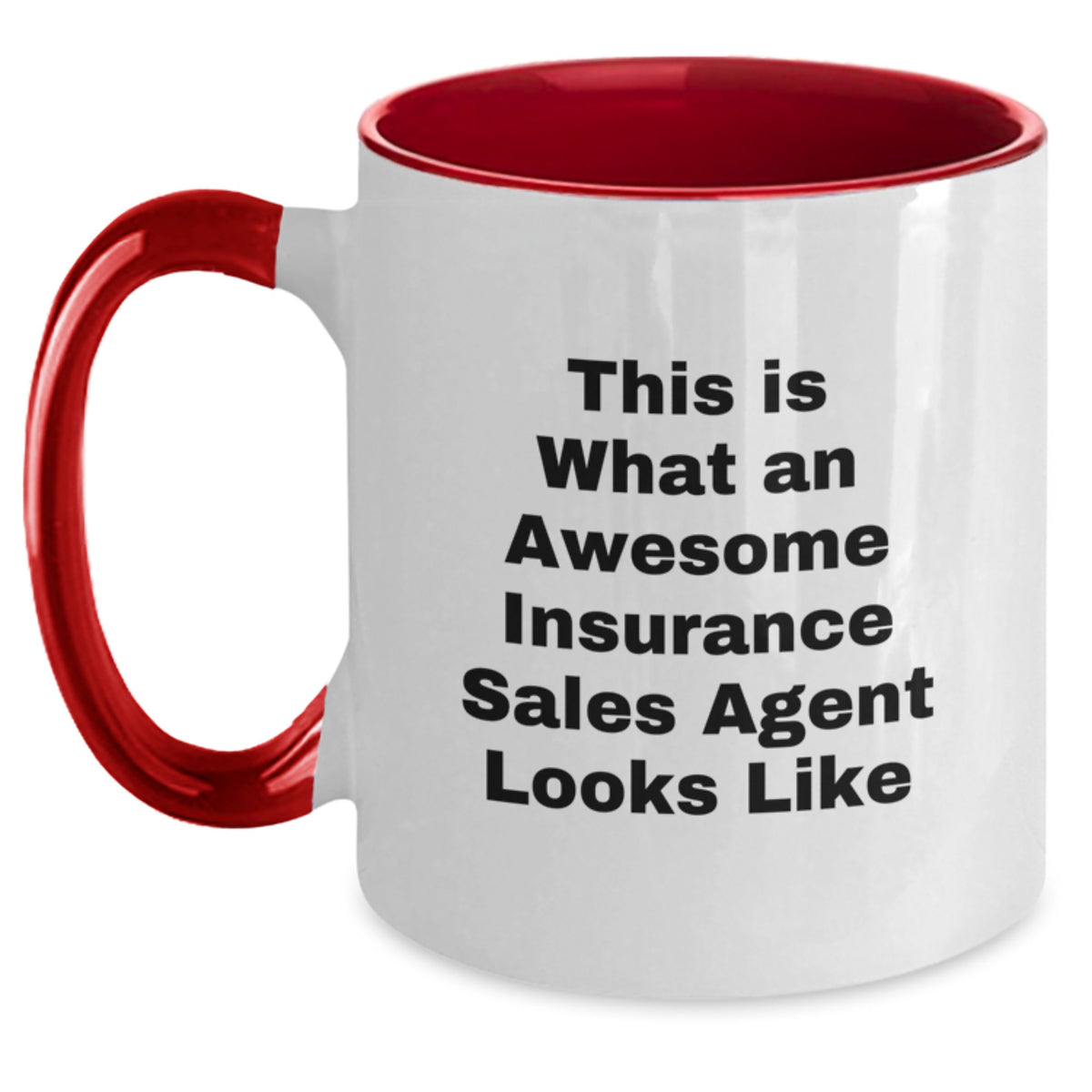 Gifts for Insurance Sales Agents, Funny 'This Is What An Awesome Insurance Sales Agent Looks Like' Two Tone Coffee Mug for Men, Christmas Unique Ideas from Friends, Coworkers or Family Members - Main