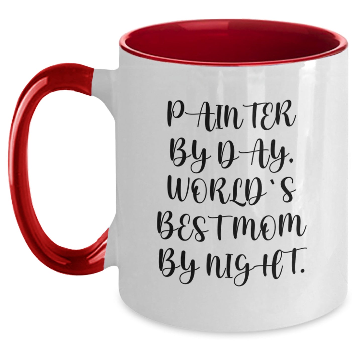 Funny Painter Gifts from Friends to Painter Men Two Tone Coffee Mug World's Best Mom - Main