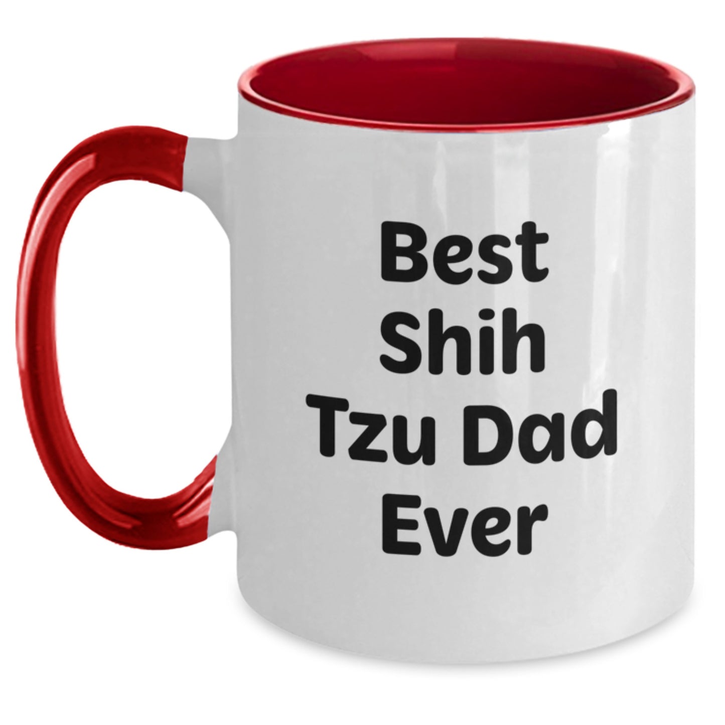 Shih Tzu Dog Gifts for Men - Funny Two Tone Coffee Mug, Best Shih Tzu Dad Ever, Birthday Unique Gifts from Dad to Son - Main