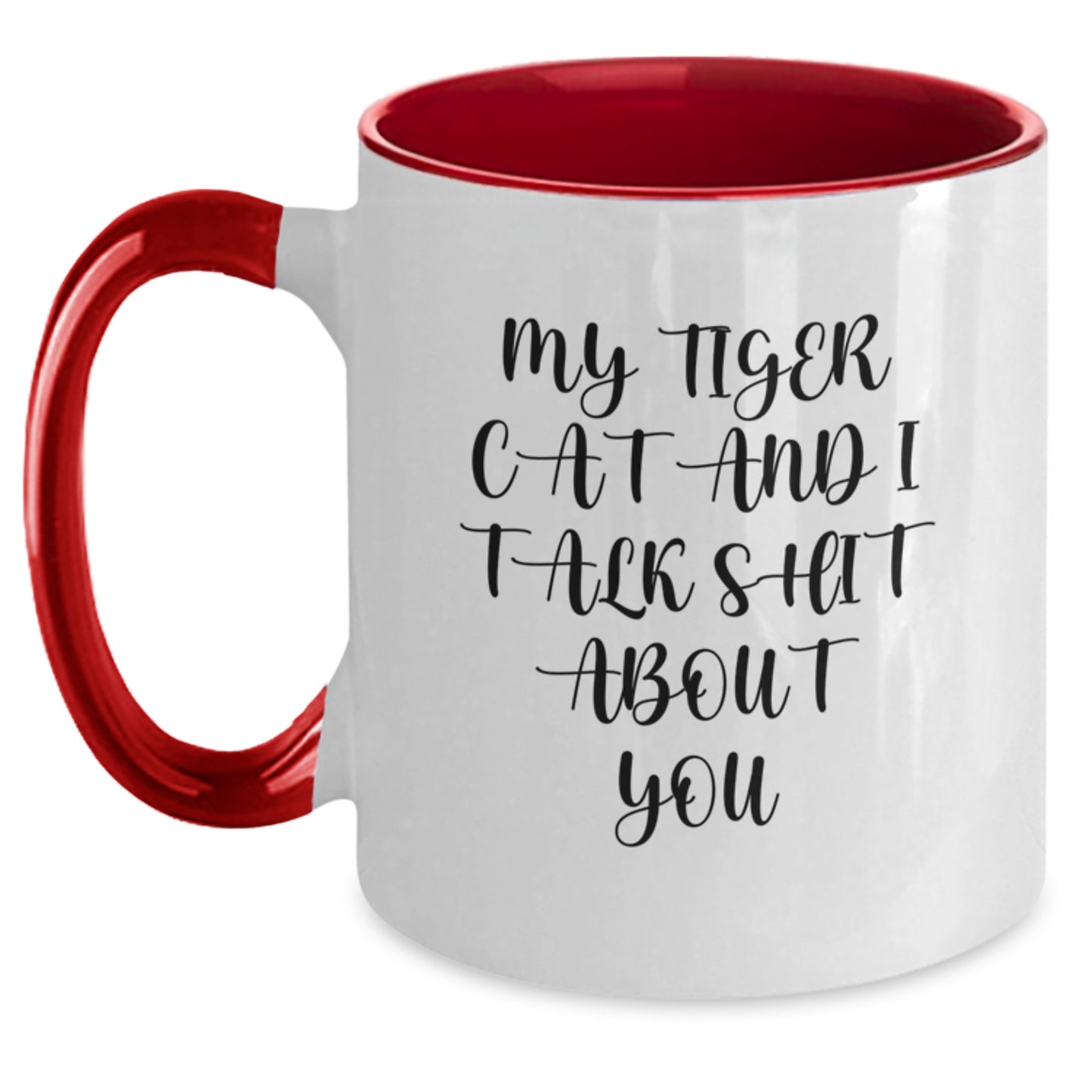 Funny Tiger Cat Two Tone Coffee Mug Gifts for Dad from Family - Main