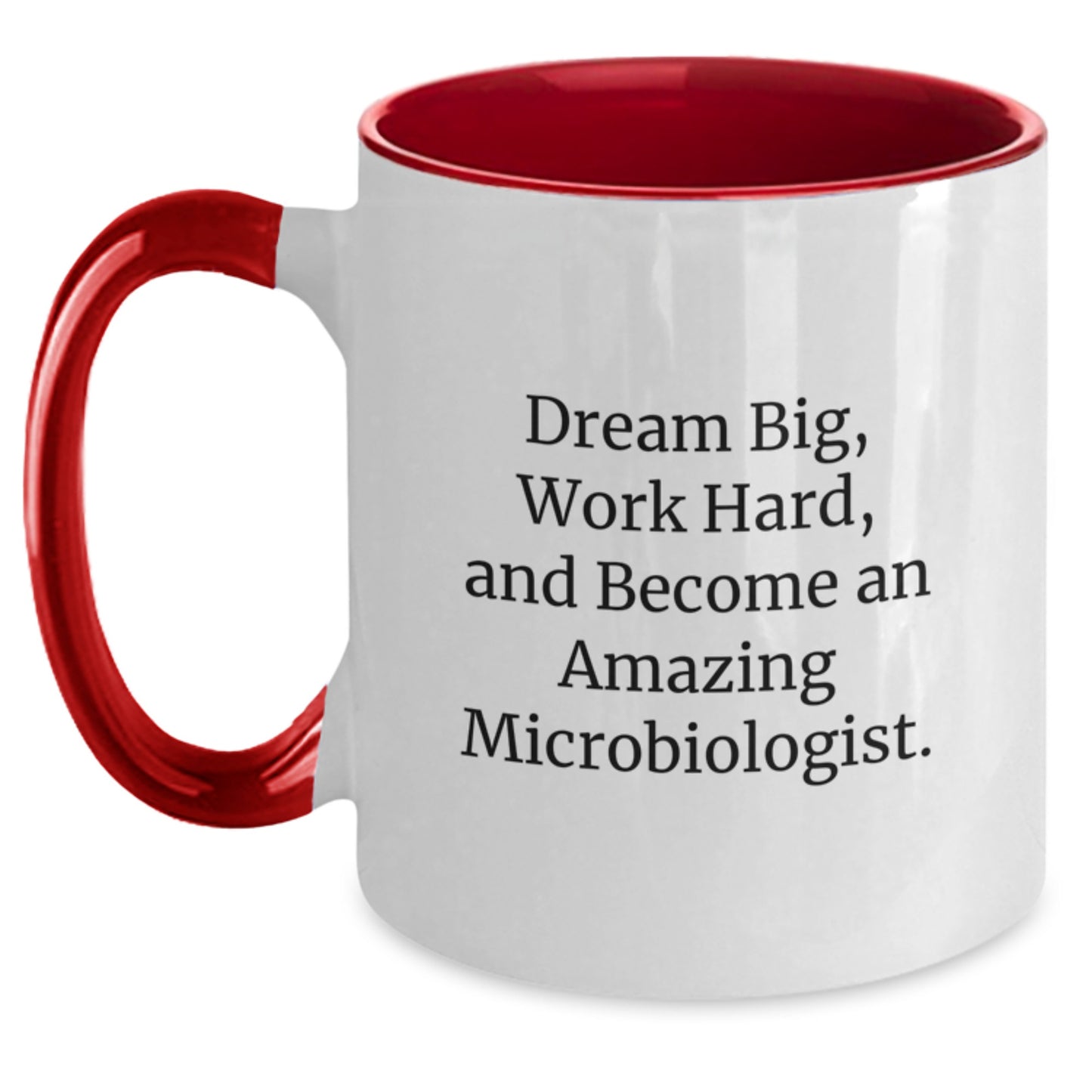 Gifts from Family and Friends for Microbiologist, Cute Inspirational Two Tone Coffee Mug, Dream Big Work Hard Christmas - Main