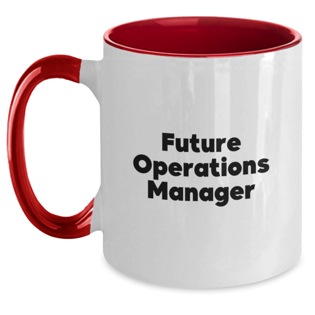 Funny Operations Manager Gifts for Men, Women, Coworkers - Two Tone Coffee Mugs with Inspirational Quote 'Future Operations Manager' for Christmas, Birthday, Office, Desk - Main