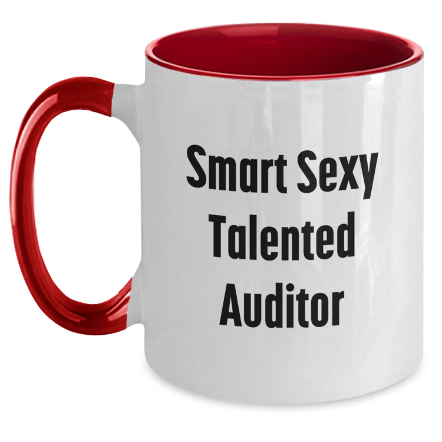 Funny Auditor Gifts from Family - Smart Sexy Talented Auditor Funny Two Tone Coffee Mug for Auditor, Graduation Unique Gifts for Men - Main
