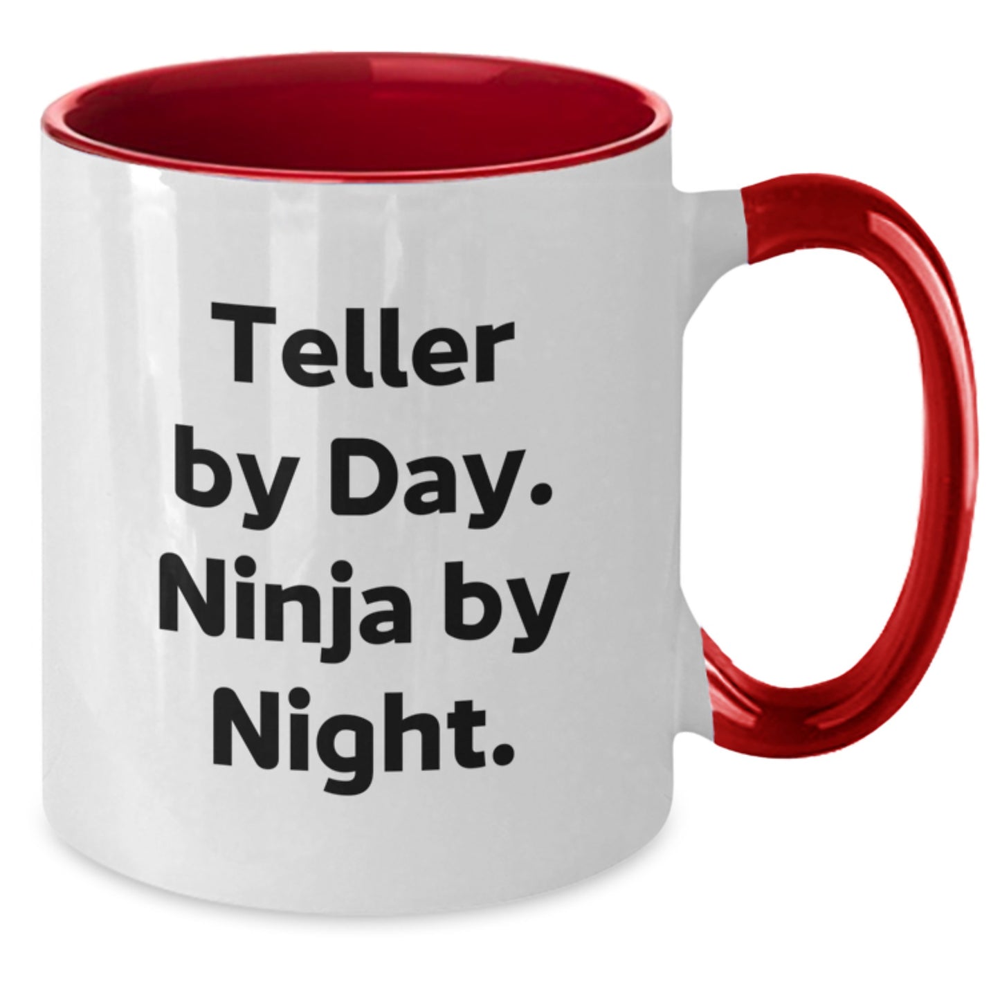 Teller By Day Funny Ninja Night Two Tone Coffee Mug Gifts for Teller from Friends - Additional