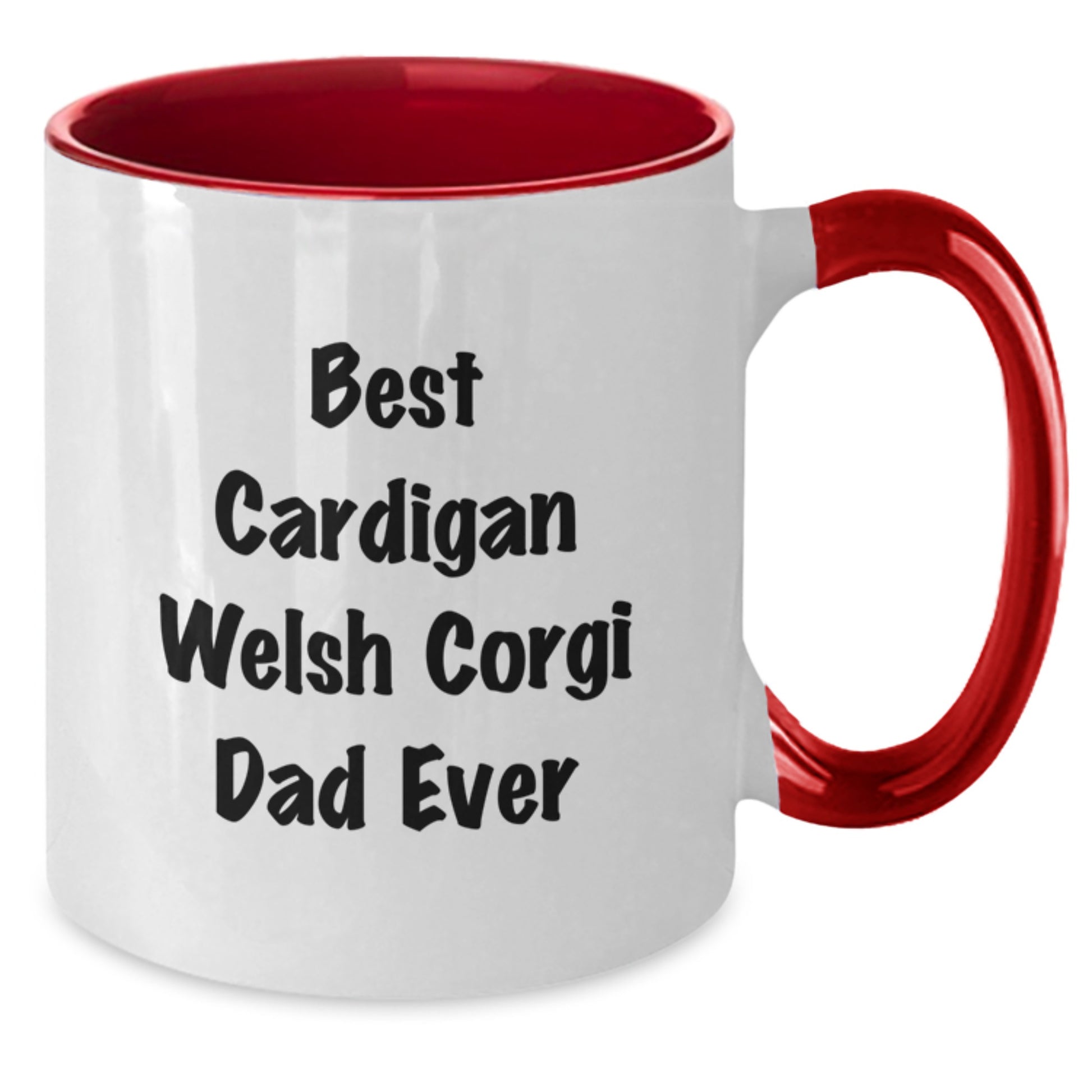 Funny Cardigan Welsh Corgi Dad Ever Gifts for Him from Friends on Birthday, Two Tone Coffee Mug - Additional
