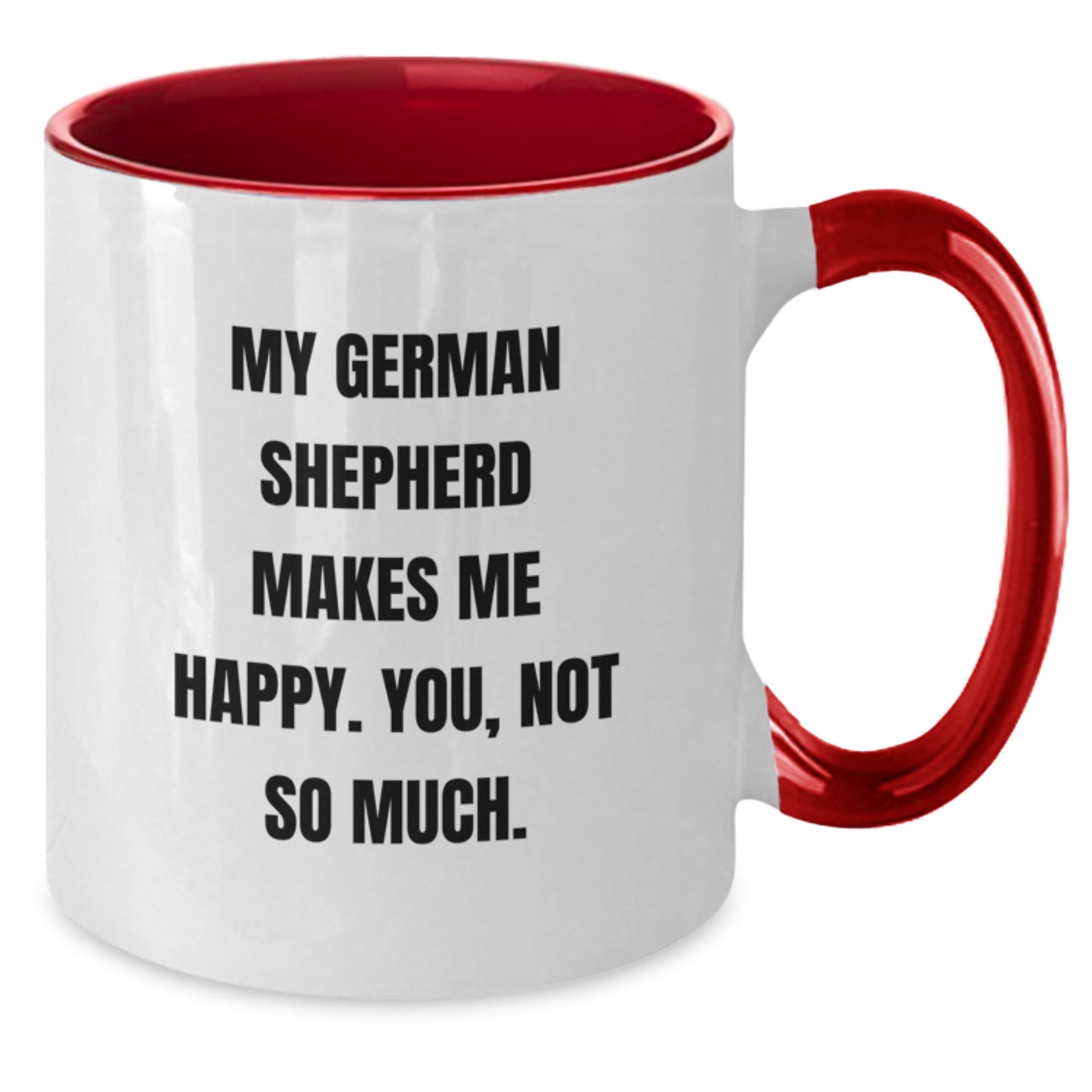 German Shepherd Dog Lover Funny Valentine's Two Tone Coffee Mug Gifts from Friends and Family - Additional