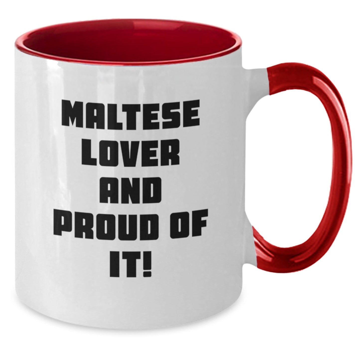 Funny Maltese Dog Lover Gifts from Men to Maltese Dog Owners on Birthday Unique Gifts, Cute Two Tone Coffee Mug - Additional