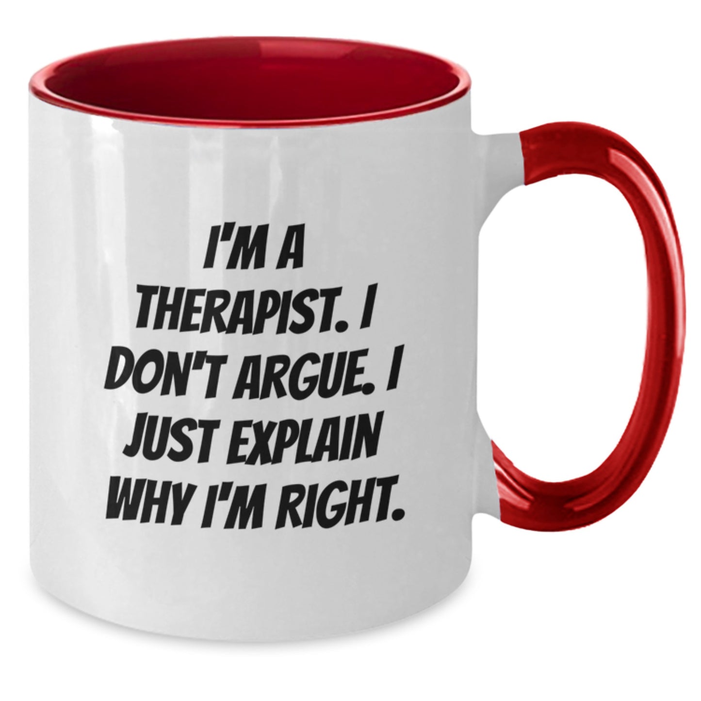 Funny Two Tone Coffee Mug for Therapist Graduation Unique Gifts from Friends and Family - Additional