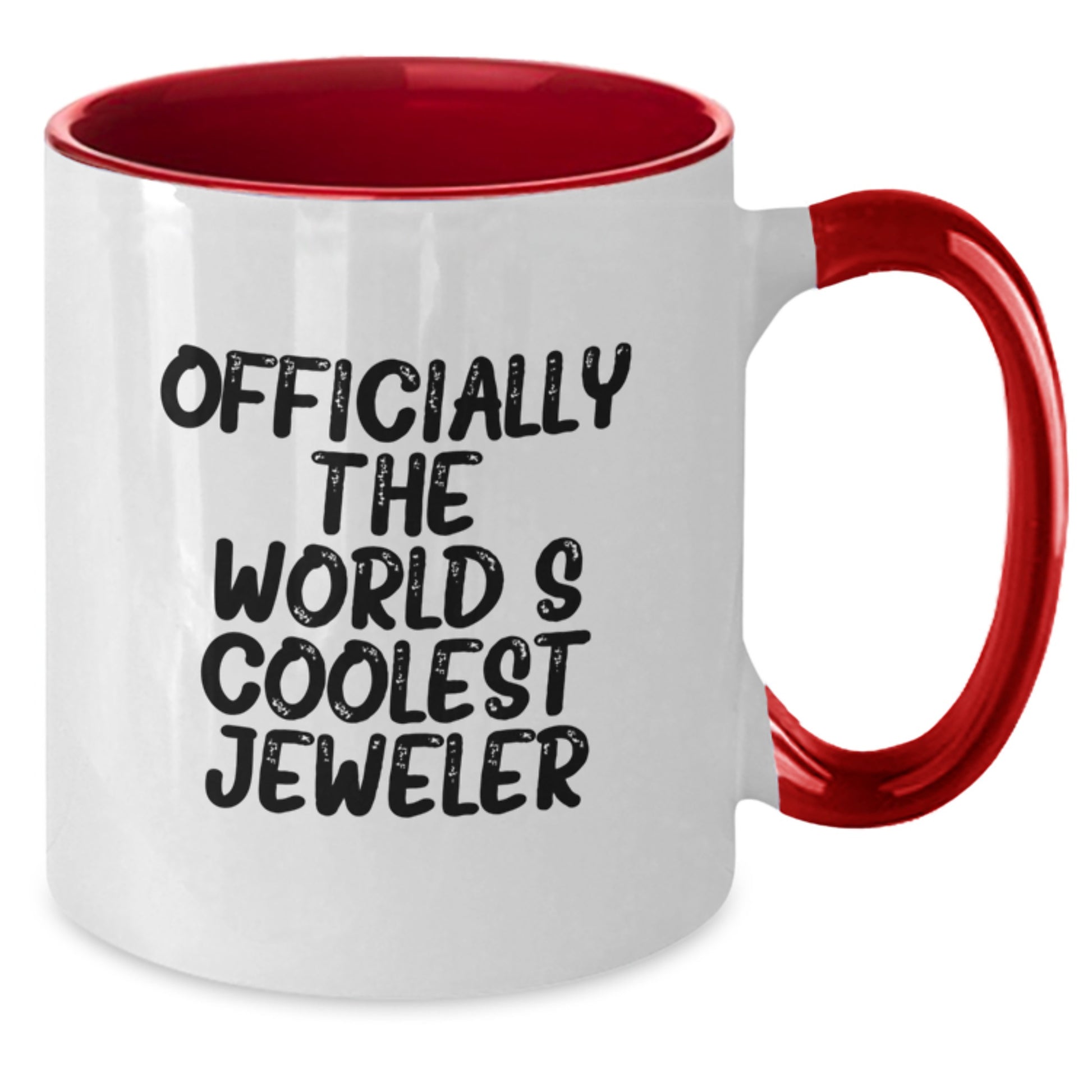 Inspiring Gifts from Friends for the World's Coolest Jeweler Two Tone Coffee Mug, Graduation Unique Gifts for Men - Additional