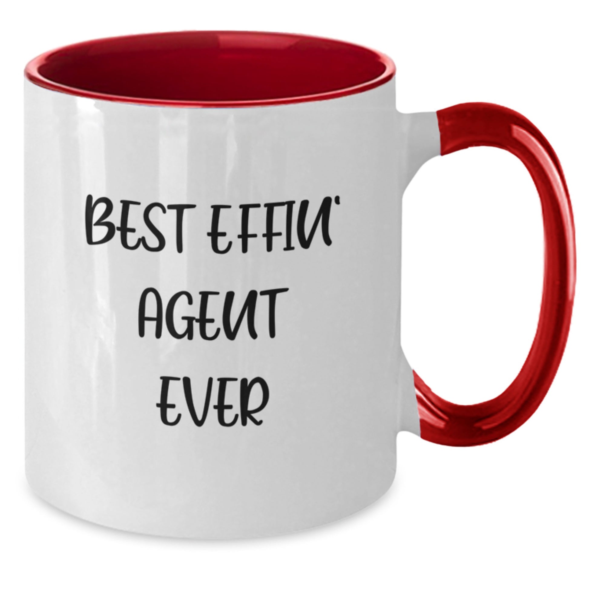 Best Effin' Agent Ever Funny Gifts for Agent Friends Valentine's Unique Two Tone Coffee Mugs from Men - Additional