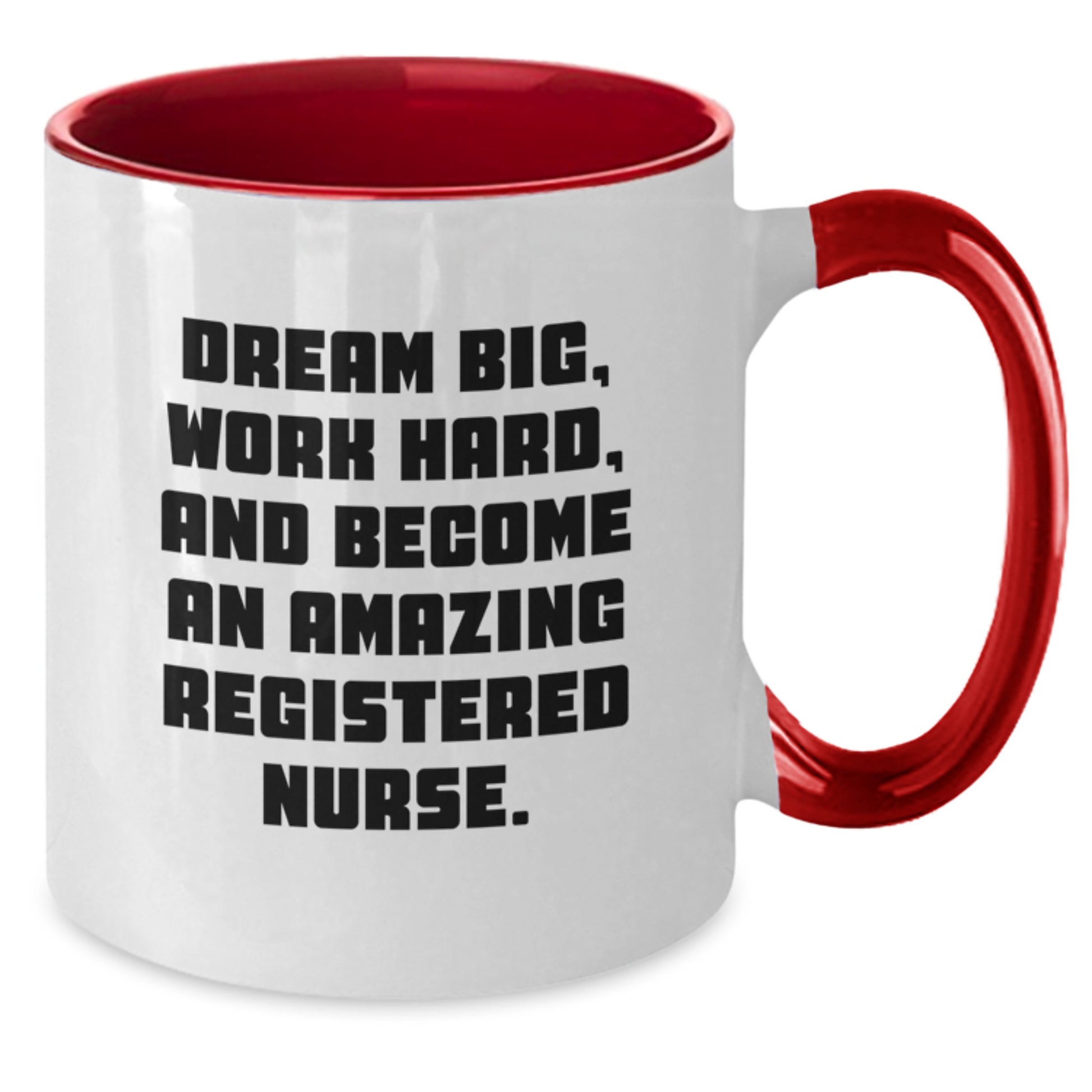 Gifts for Registered Nurses, Funny 'Dream Big, Work Hard' Two Tone Coffee Mugs, Christmas Unique - Additional