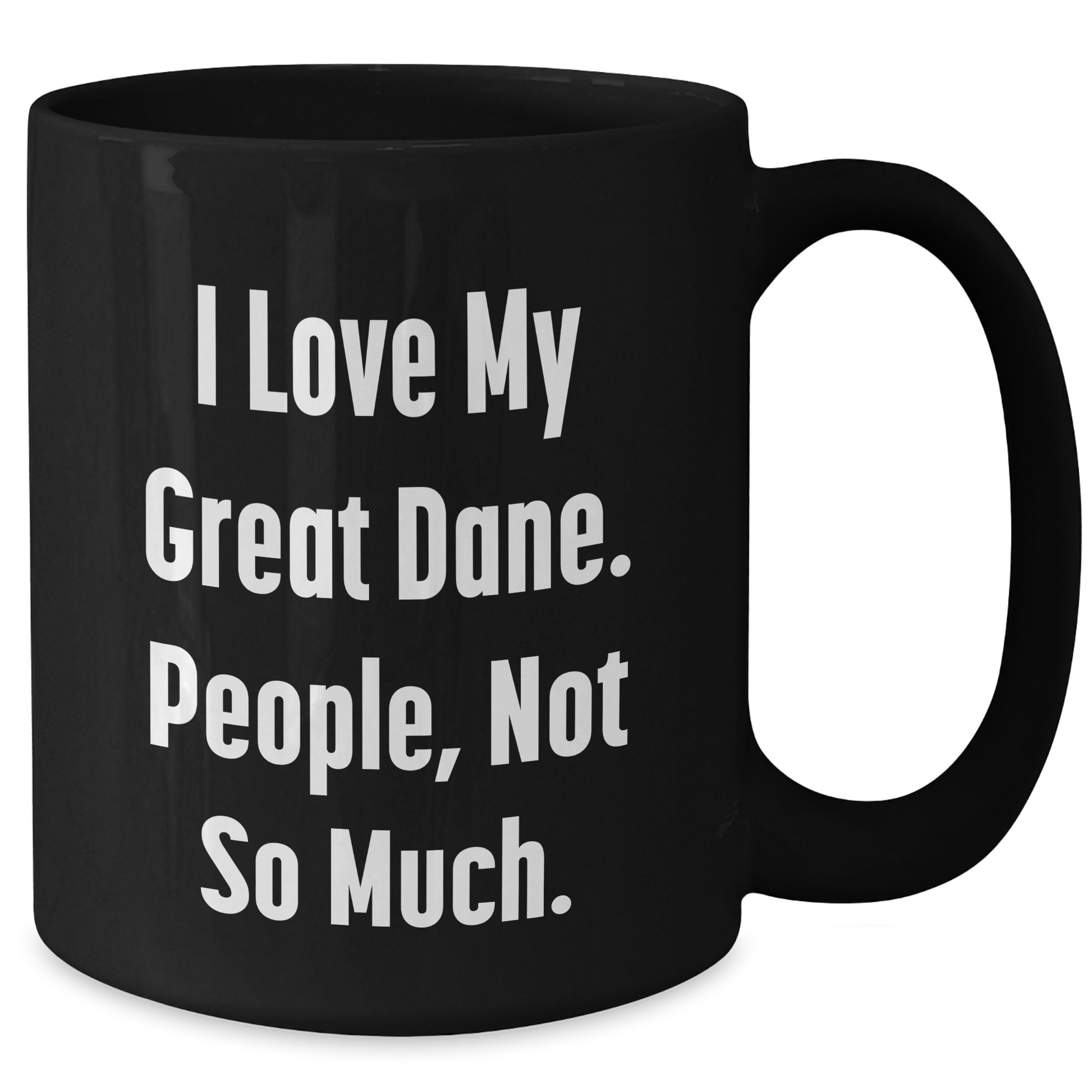 Funny Great Dane Dog Gifts from Friends for Men Black Coffee Mug Graduation Unique - Additional