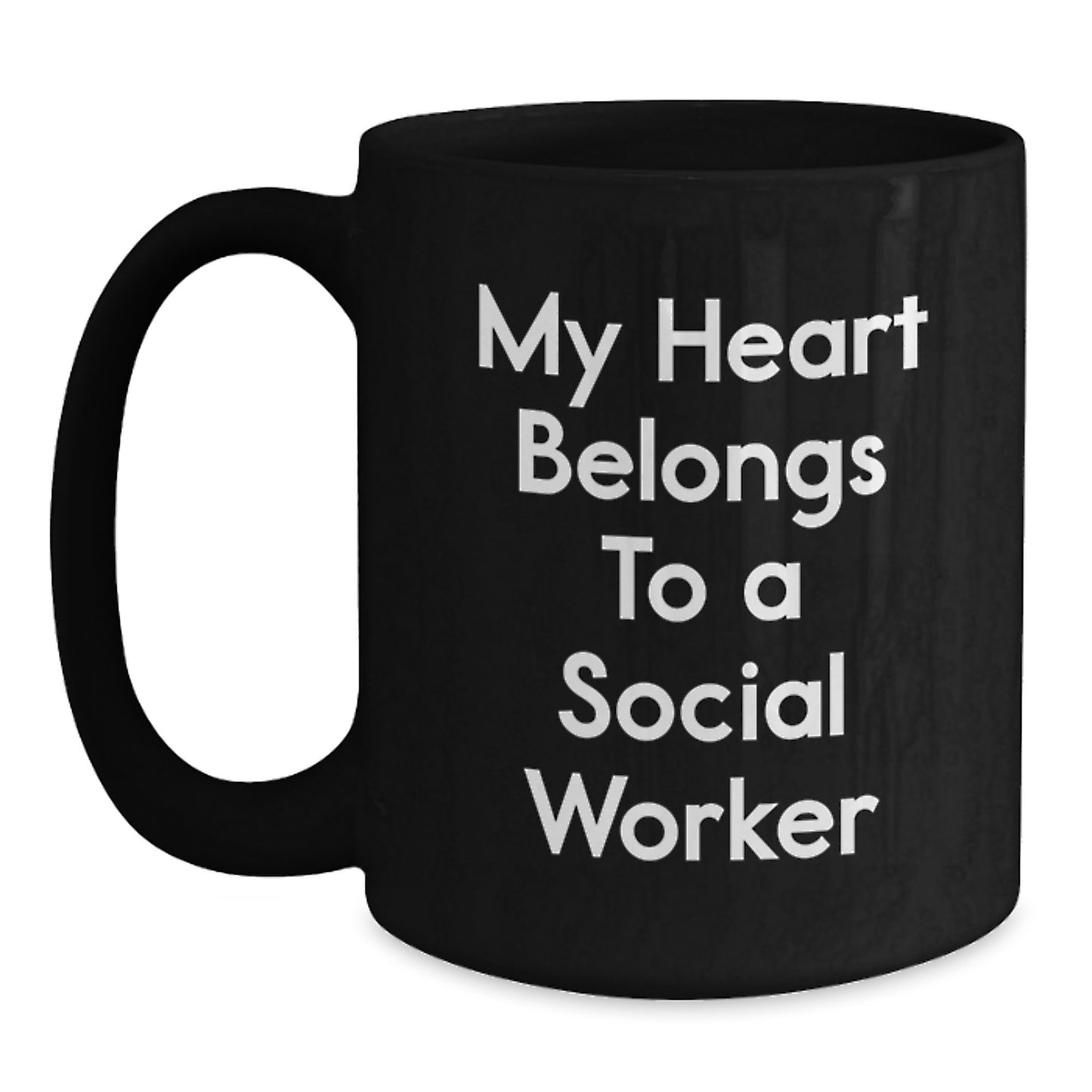 Funny Social Worker Gifts from Friends, My Heart Belongs To A Social Worker Christmas Unique Gifts for Social Worker - Main