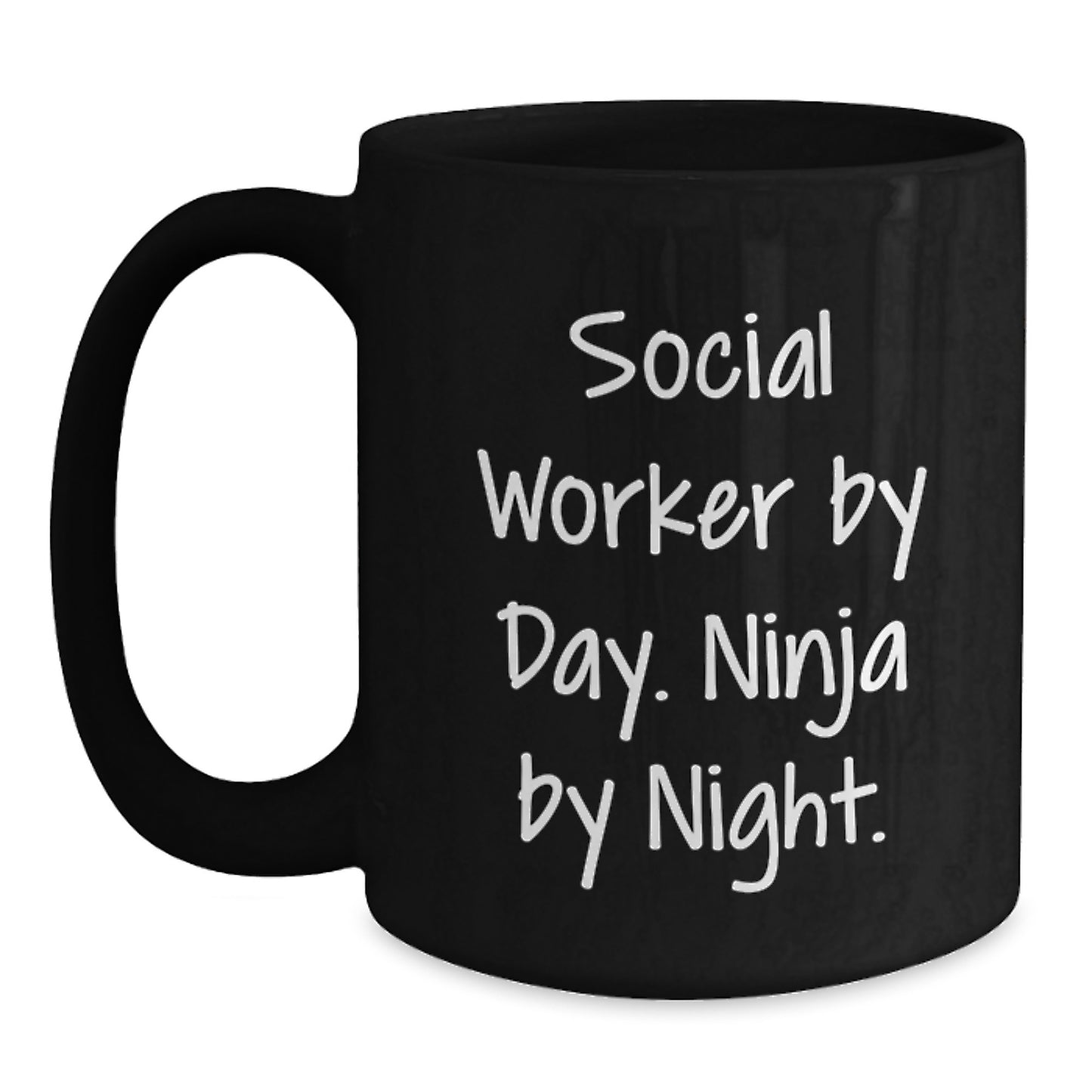 Funny Social Worker Gifts from Friends for Social Workers - Black Coffee Mugs, Christmas Unique Gifts - Main